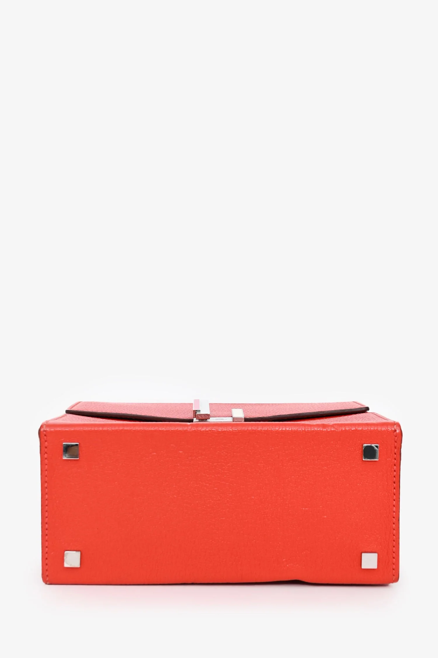 Hermès 2018 Red Mysore Leather Cinhetic Box Top Handle - Image 5