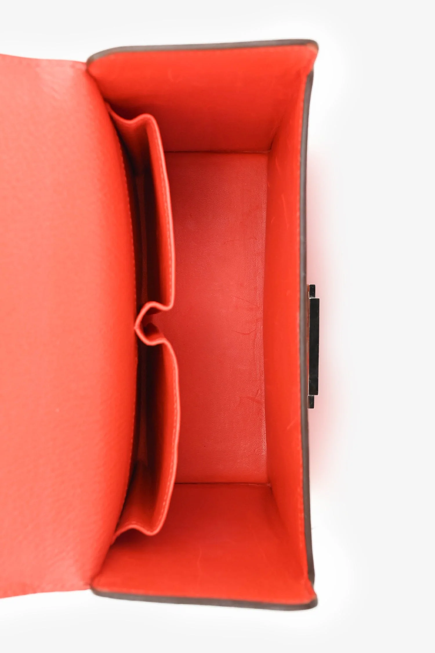 Hermès 2018 Red Mysore Leather Cinhetic Box Top Handle - Image 6