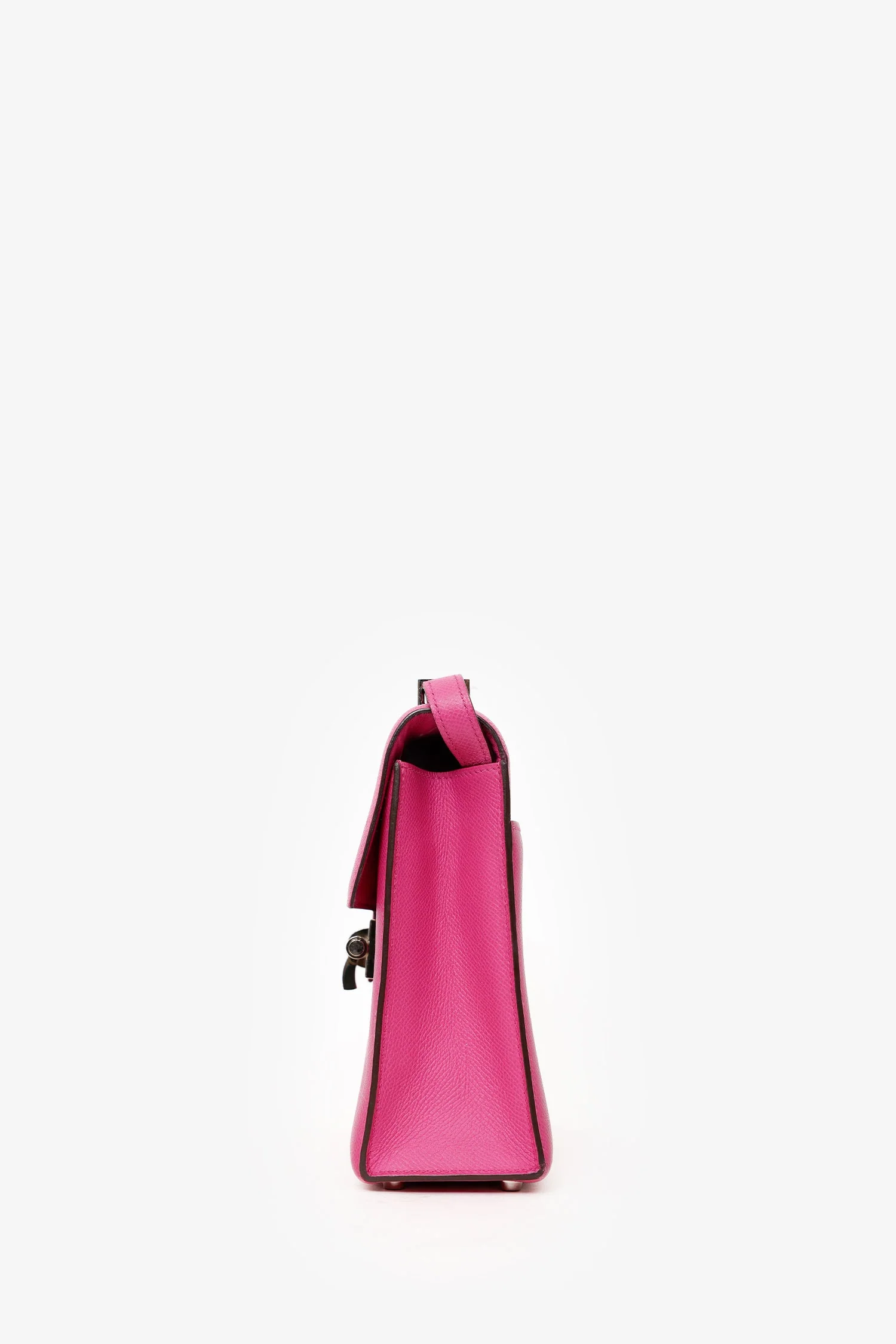 Hermès 2018 Rose Pourpre Epsom Leather Verrou 23 Shoulder Bag - Image 4