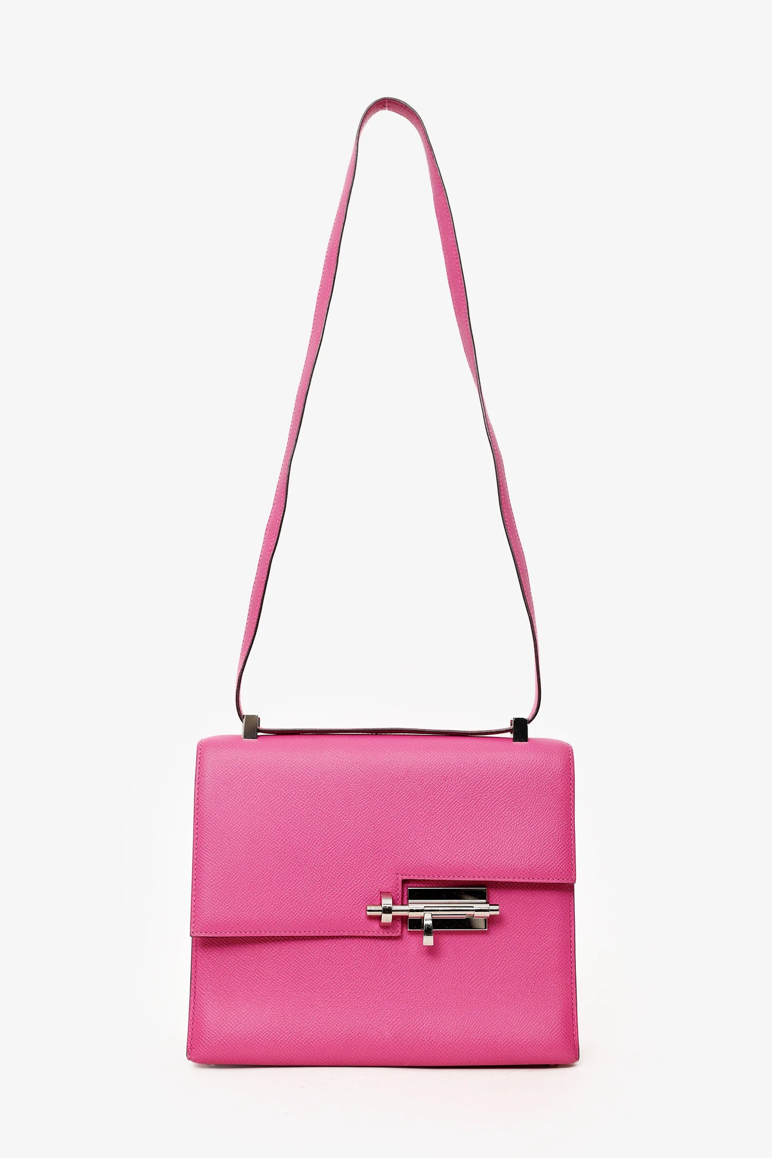 Hermès 2018 Rose Pourpre Epsom Leather Verrou 23 Shoulder Bag - Image 6