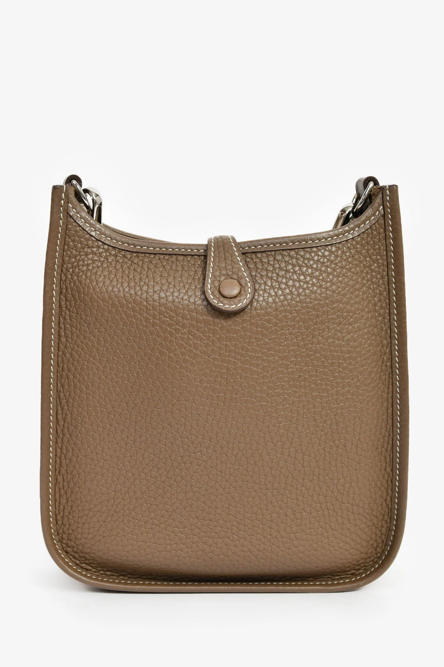 Hermès 2018 Taupe Clemence Leather Evelyne TPM - Image 2