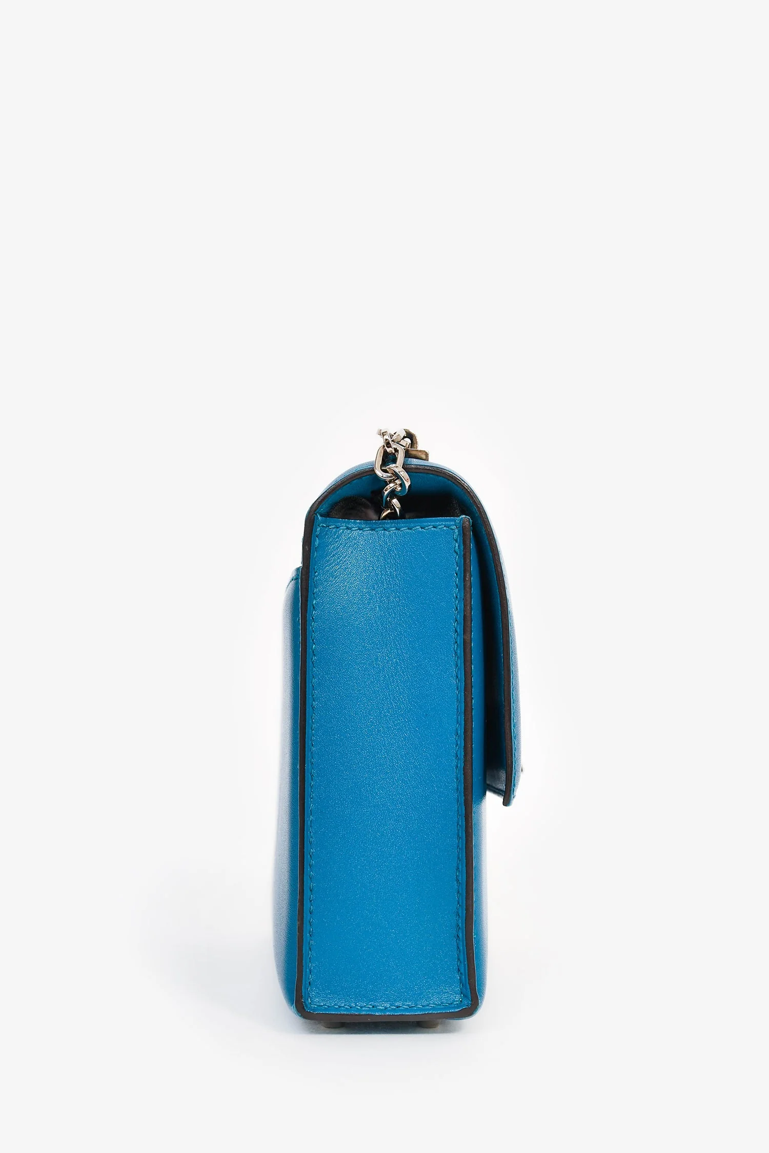 Hermès 2019 Blue Leather Mini 'Verrou Chaîne 17' Crossbody - Image 3