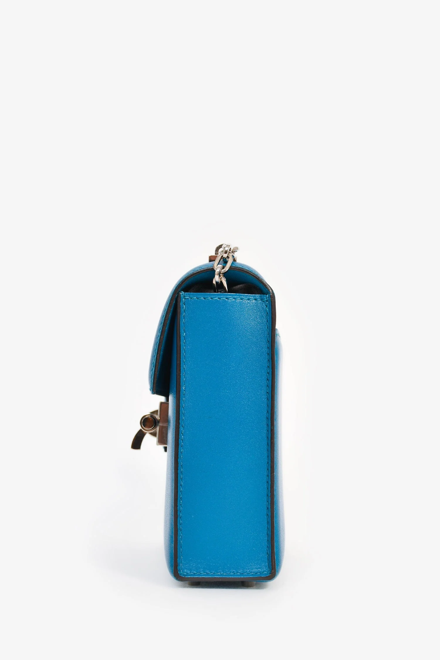 Hermès 2019 Blue Leather Mini 'Verrou Chaîne 17' Crossbody - Image 4