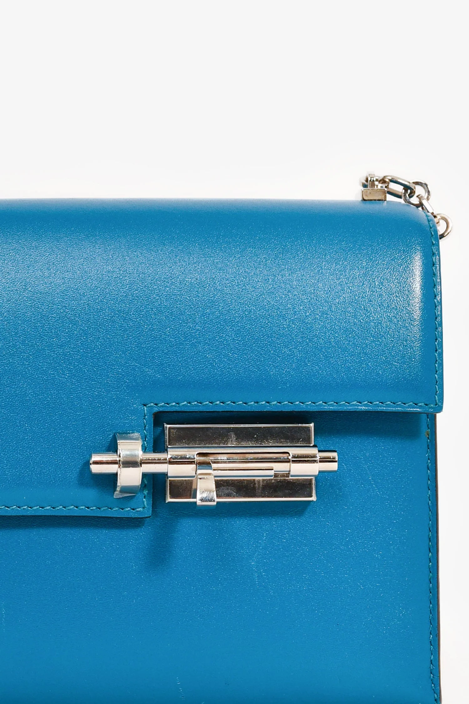 Hermès 2019 Blue Leather Mini 'Verrou Chaîne 17' Crossbody - Image 6