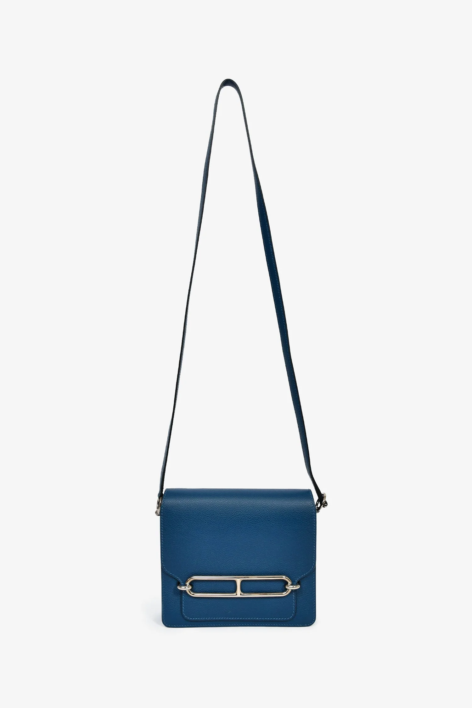 Hermès 2019 Blue Mini Roulis Crossbody Bag - Image 7