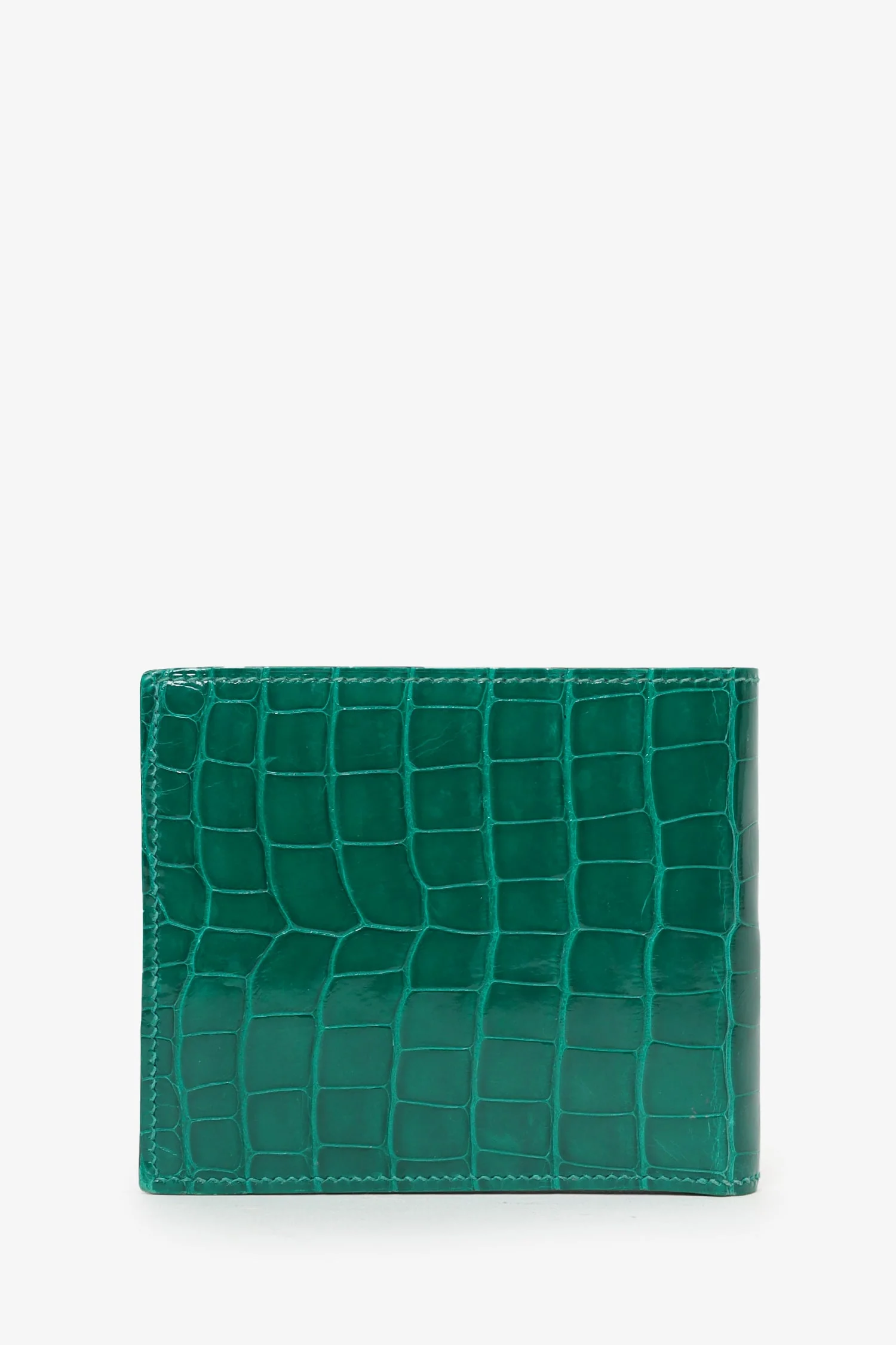 Hermes 2019 Green Alligator MC2 Copernic Bifold Wallet - Image 3
