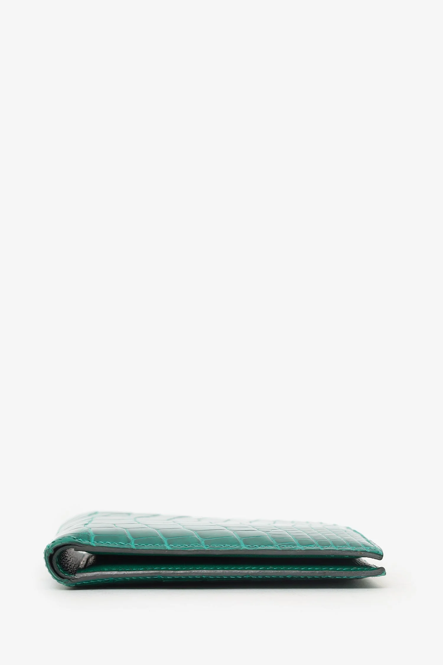 Hermes 2019 Green Alligator MC2 Copernic Bifold Wallet - Image 6