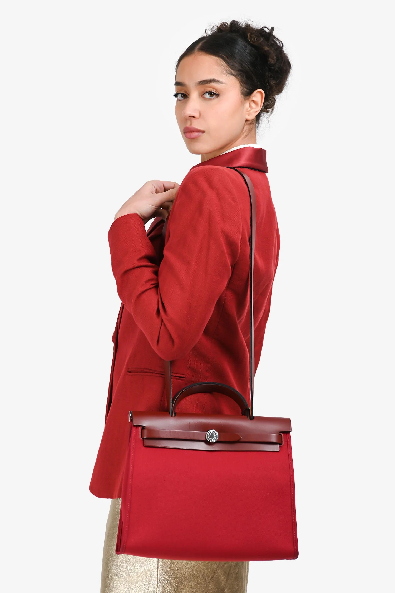 Hermès 2019 Red Herbag Zip 31 - Image 11