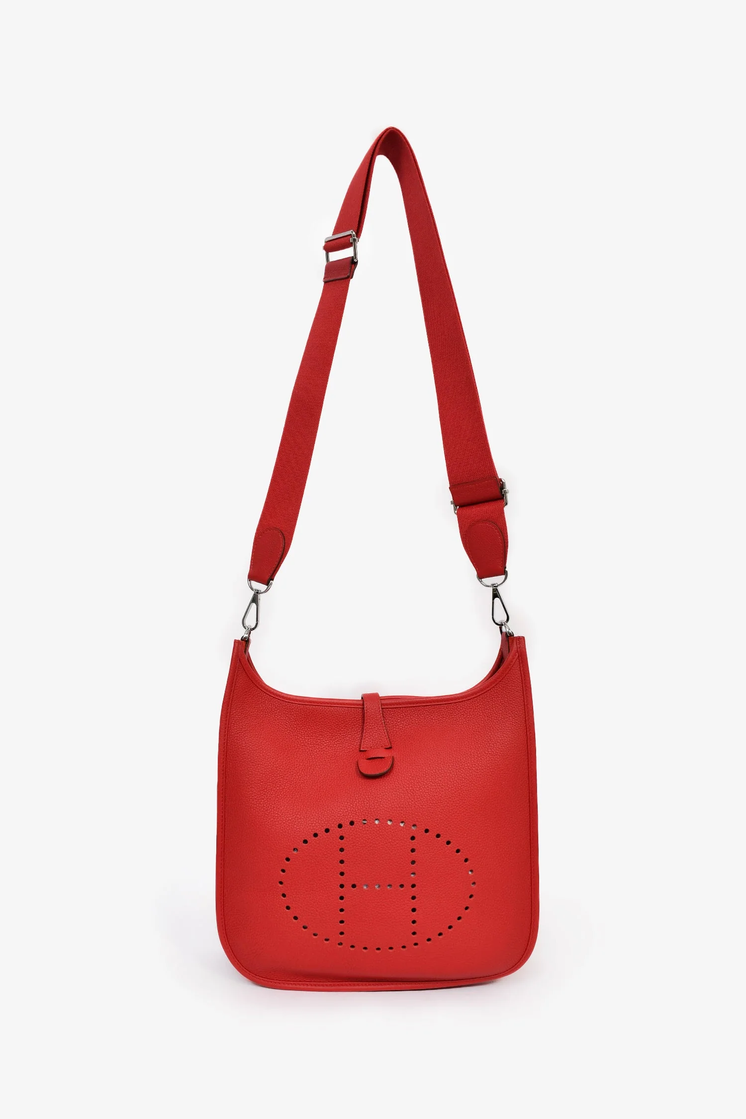 Hermès 2019 Rouge Piment Clemence Evelyne III 29 with Strap - Image 7
