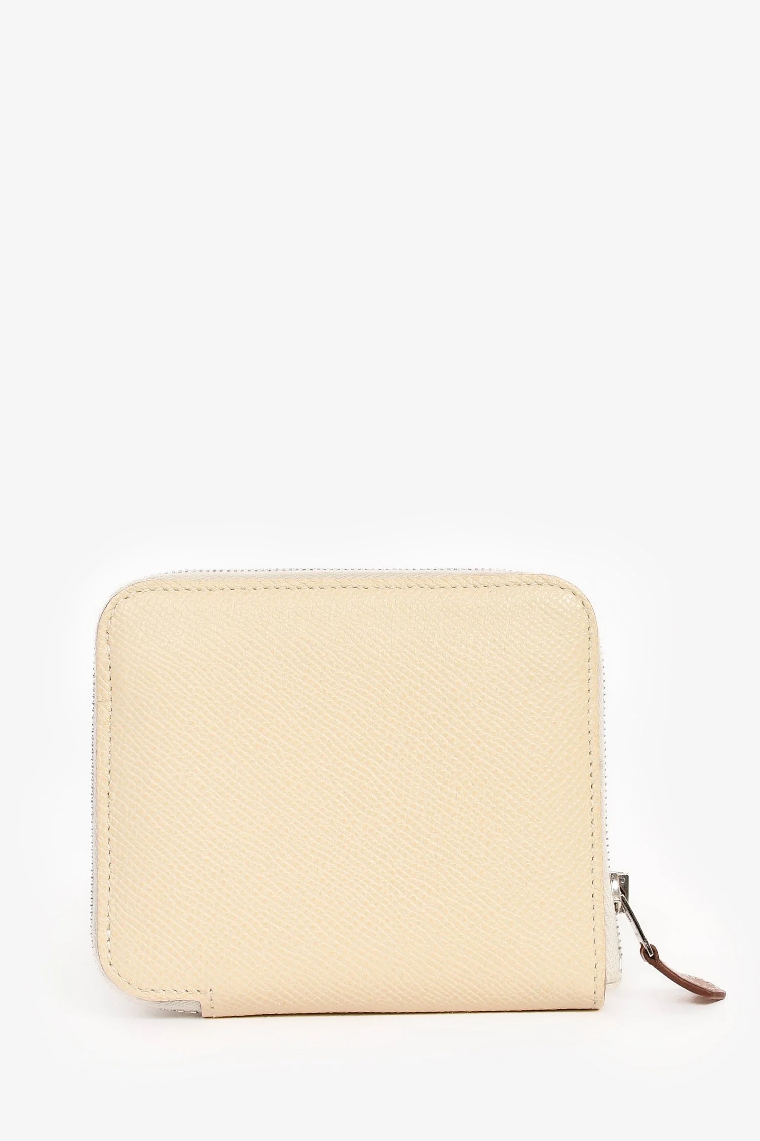 Hermès 2019 White Leather 'Silk In' Compact Wallet - Image 2