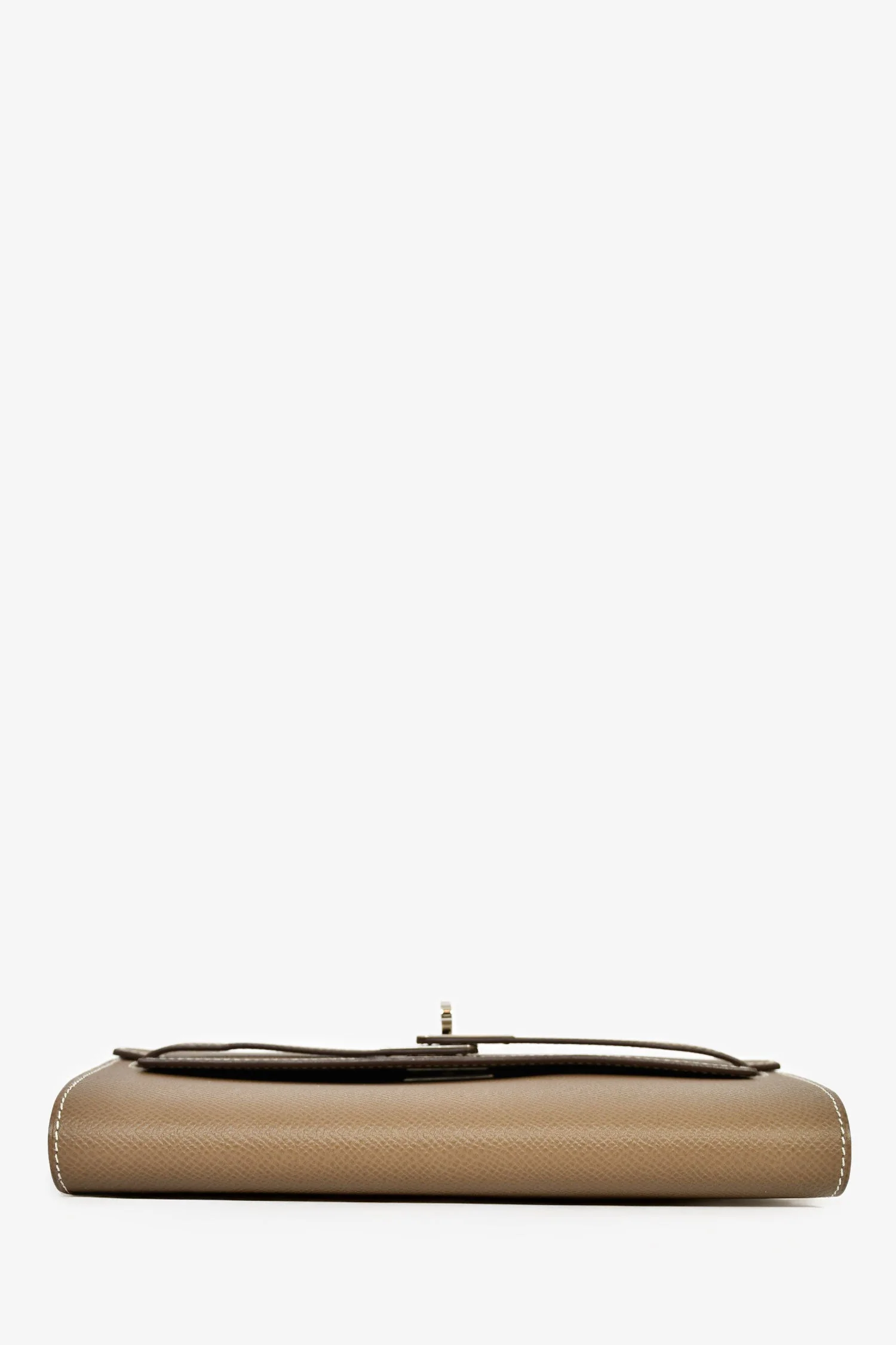 Hermès 2020 Etoupe Epsom Kelly 'To Go' Wallet With Strap - Image 5