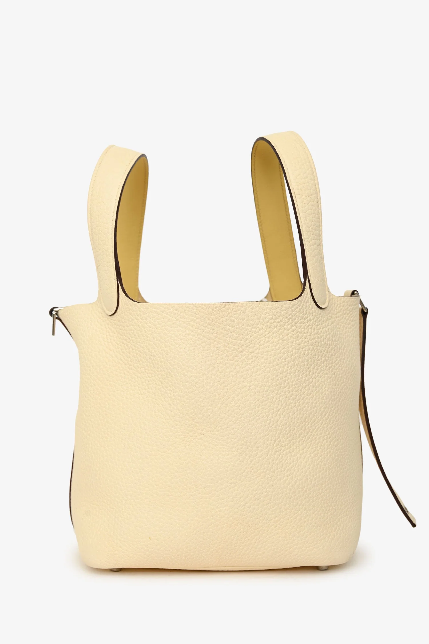 Hermès 2020 Light Yellow Clemence Leather Picotin 18 - Image 2
