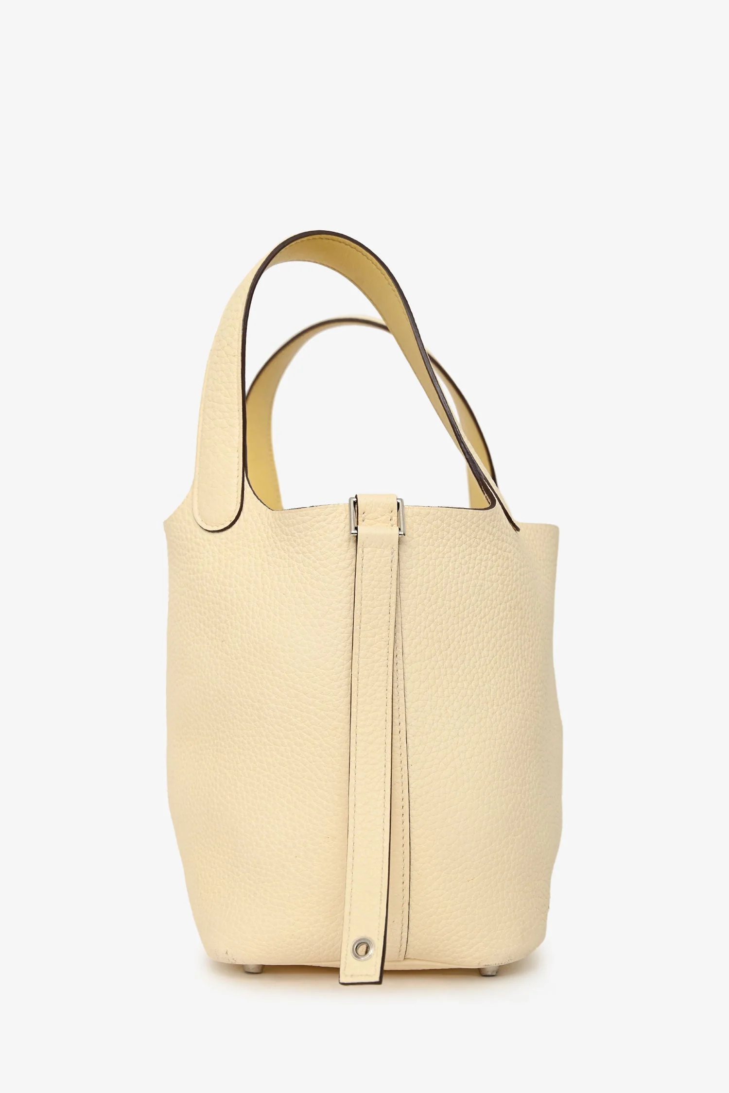 Hermès 2020 Light Yellow Clemence Leather Picotin 18 - Image 3
