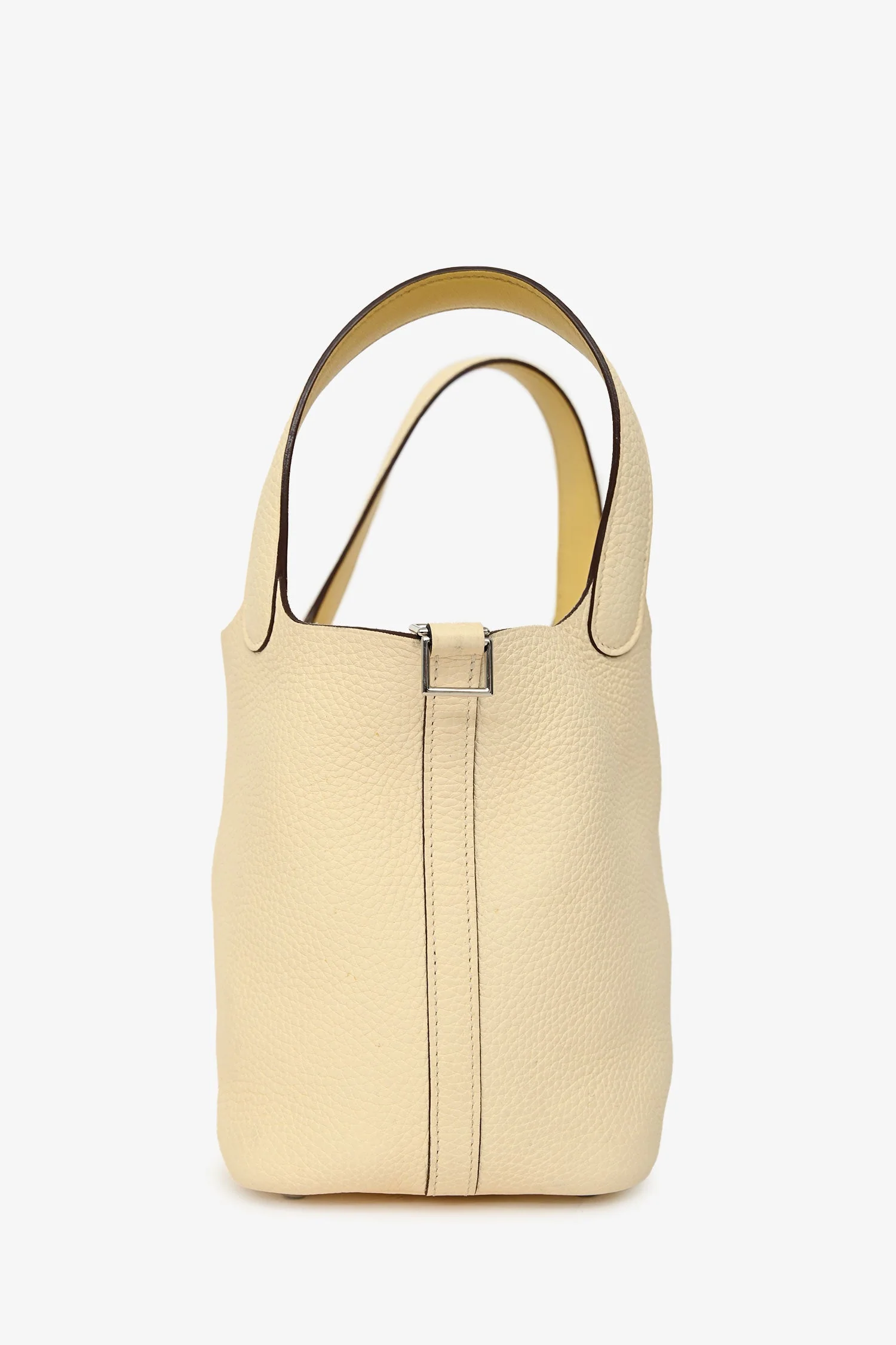 Hermès 2020 Light Yellow Clemence Leather Picotin 18 - Image 4