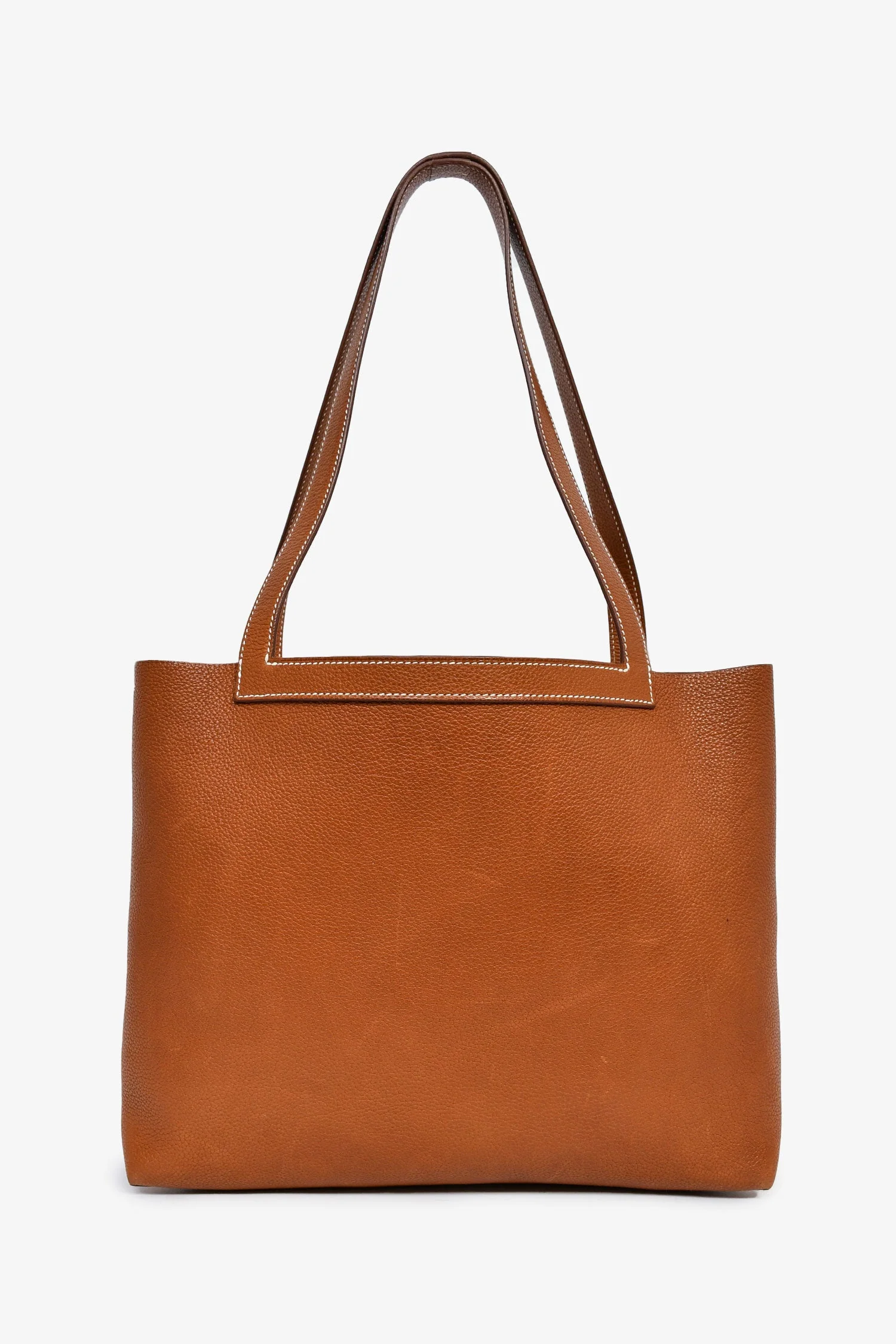 Hermès 2021 Brown Barenia Faubourg Leather Cabasellier 31 Tote - Image 2