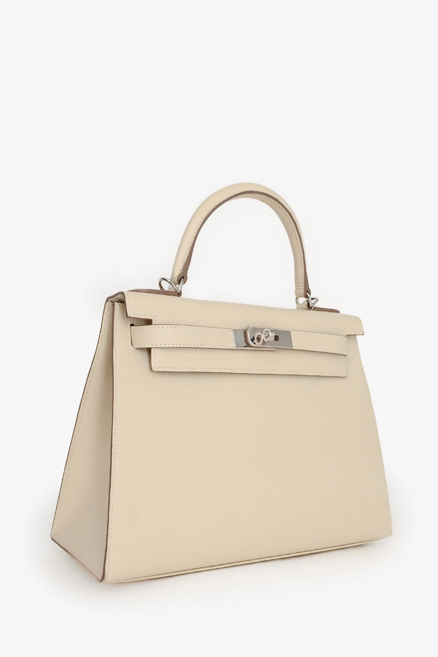 Hermès 2021 Chalk White Epsom Leather Kelly Sellier 28 - Image 3
