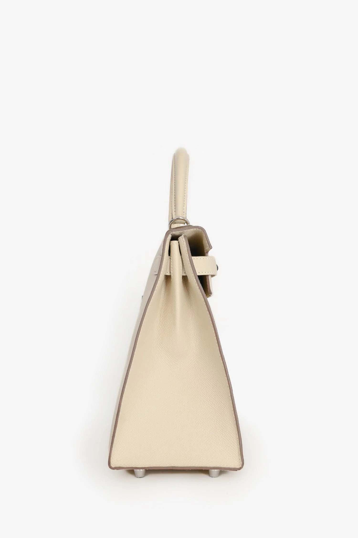 Hermès 2021 Chalk White Epsom Leather Kelly Sellier 28 - Image 4