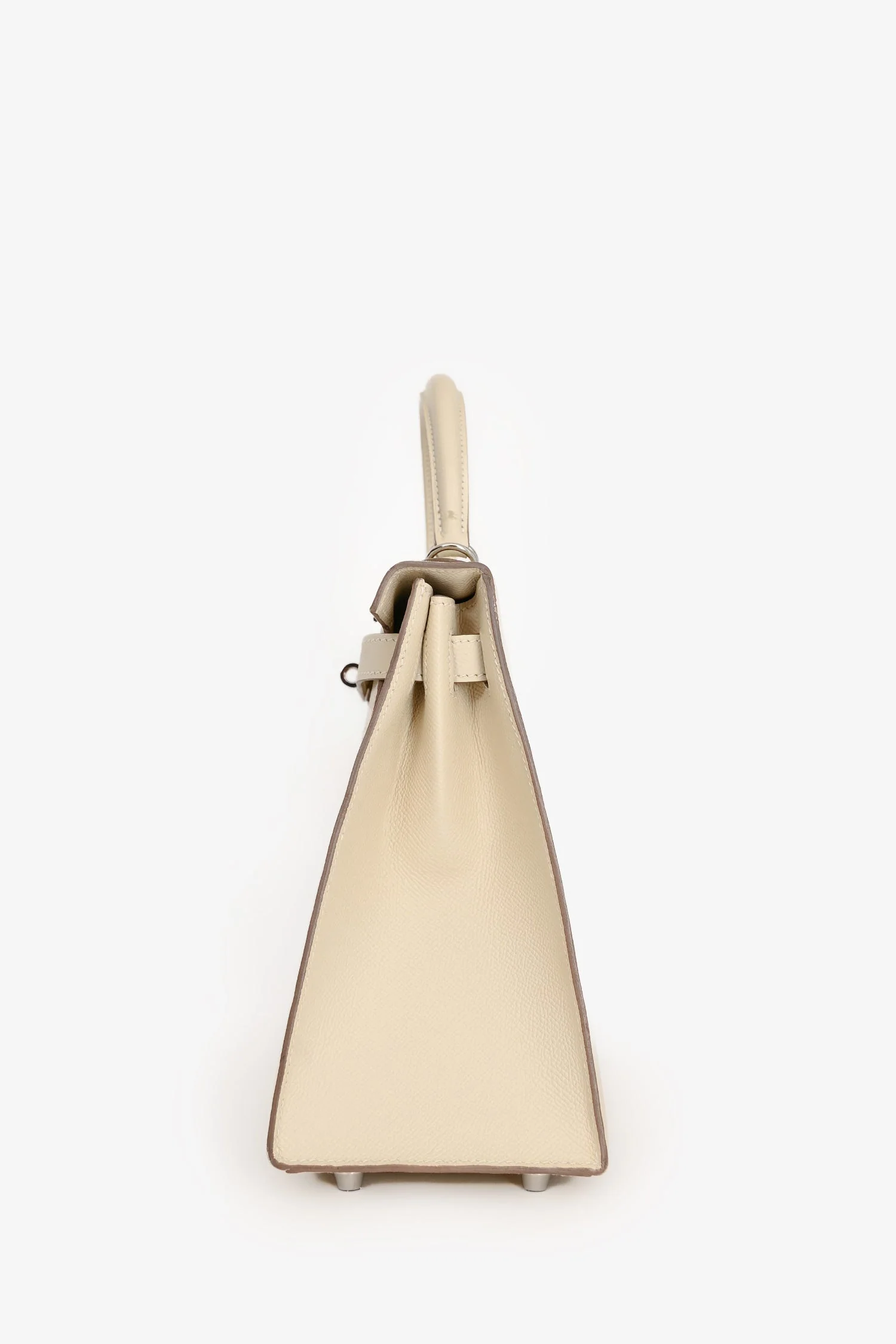Hermès 2021 Chalk White Epsom Leather Kelly Sellier 28 - Image 5
