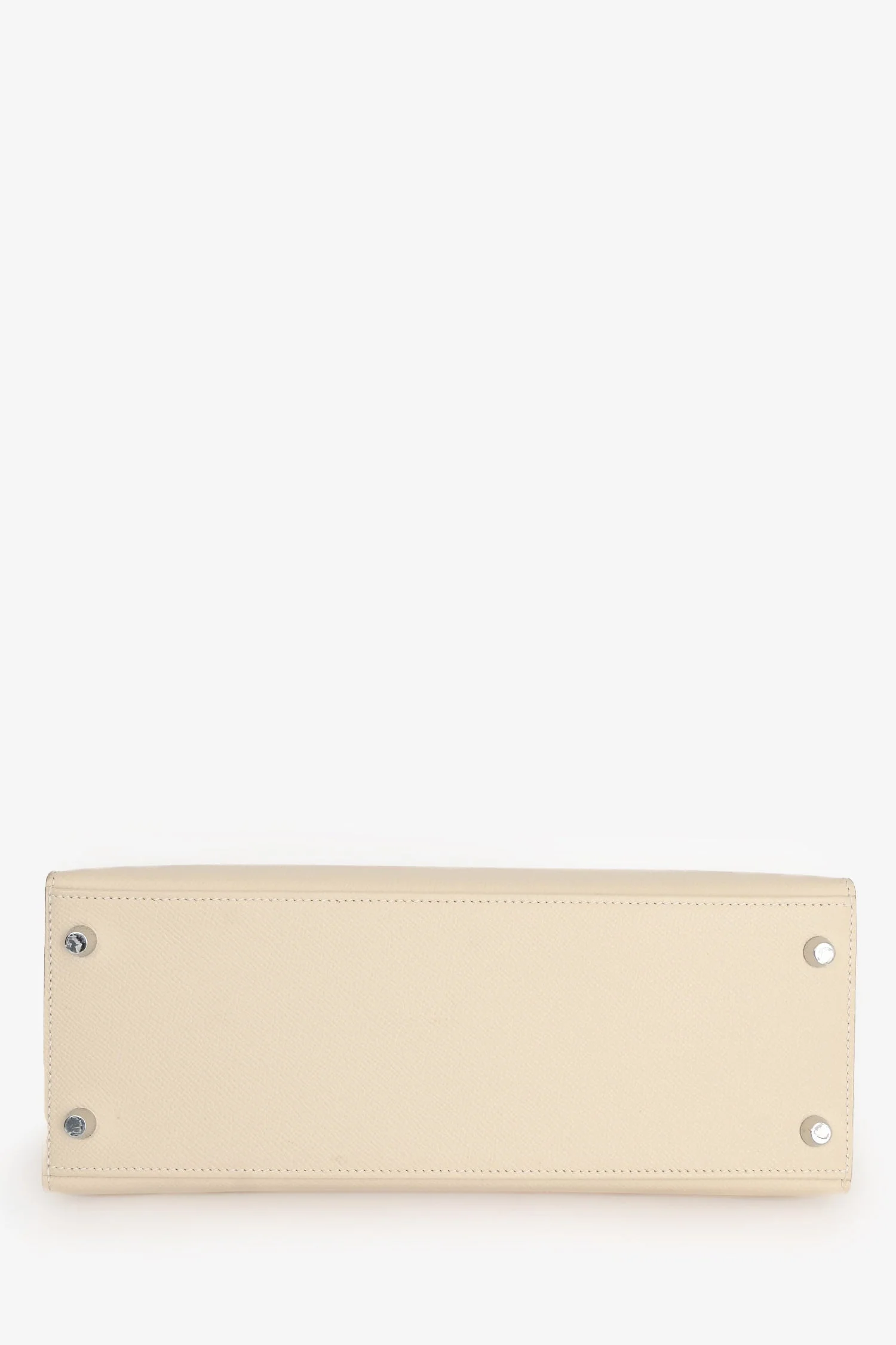 Hermès 2021 Chalk White Epsom Leather Kelly Sellier 28 - Image 6