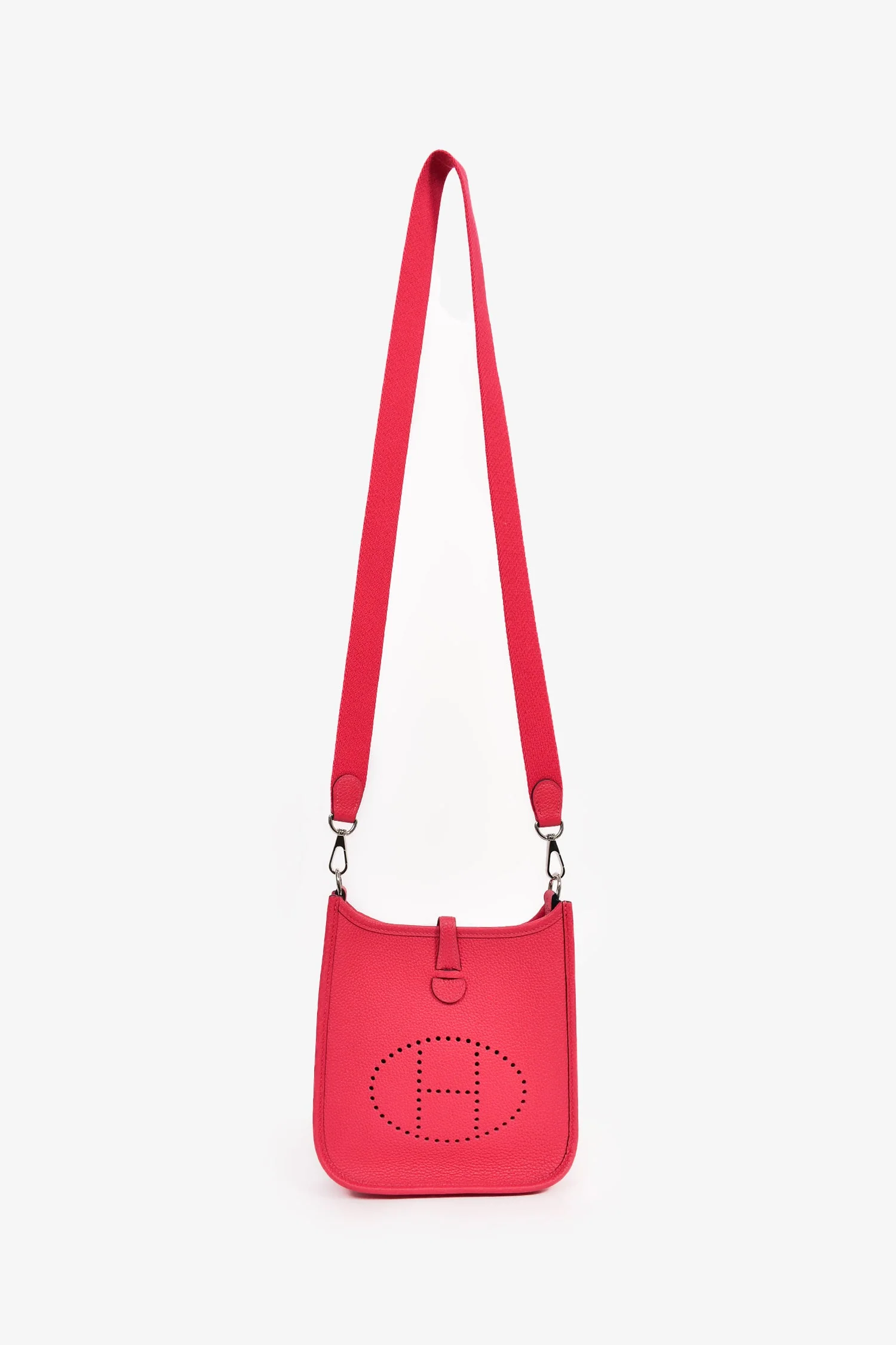 Hermès 2021 Pink Leather Evelyn TPM Crossbody PHW - Image 7