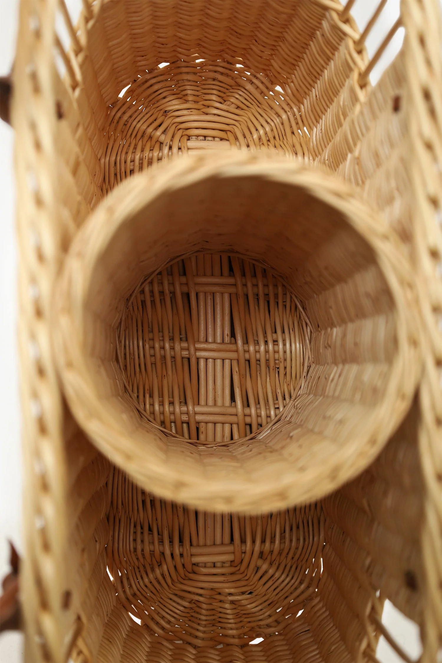 Hermès 2022 Beige/Brown Wicker/Taurillon Leather Park Bottle Basket - Image 7