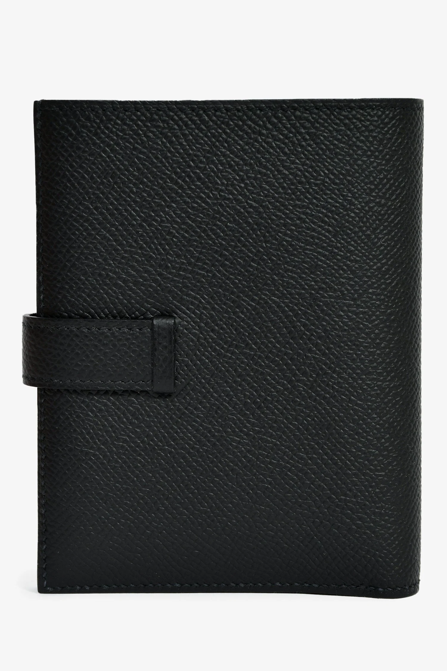 Hermes 2022 Black Epsom Leather 'H' Bearn Compact Wallet - Image 2