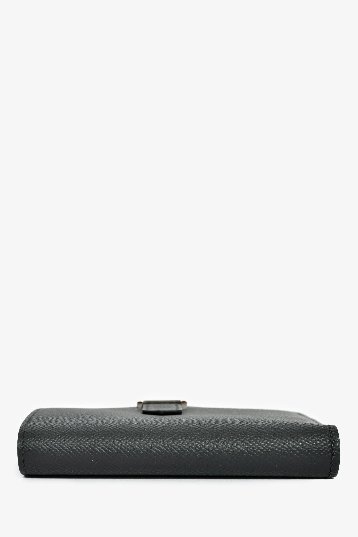 Hermes 2022 Black Epsom Leather 'H' Bearn Compact Wallet - Image 5