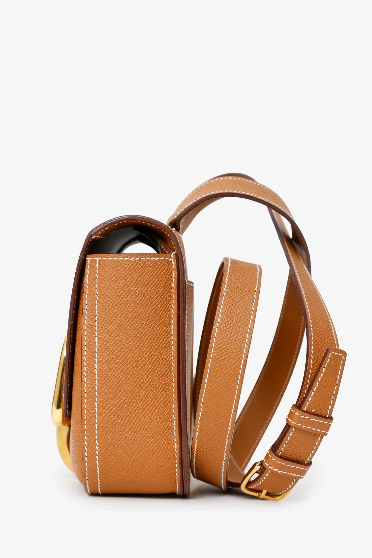 Hermès 2022 Gold Epsom Leather Mini Della Cavalleria Crossbody bag - Image 4