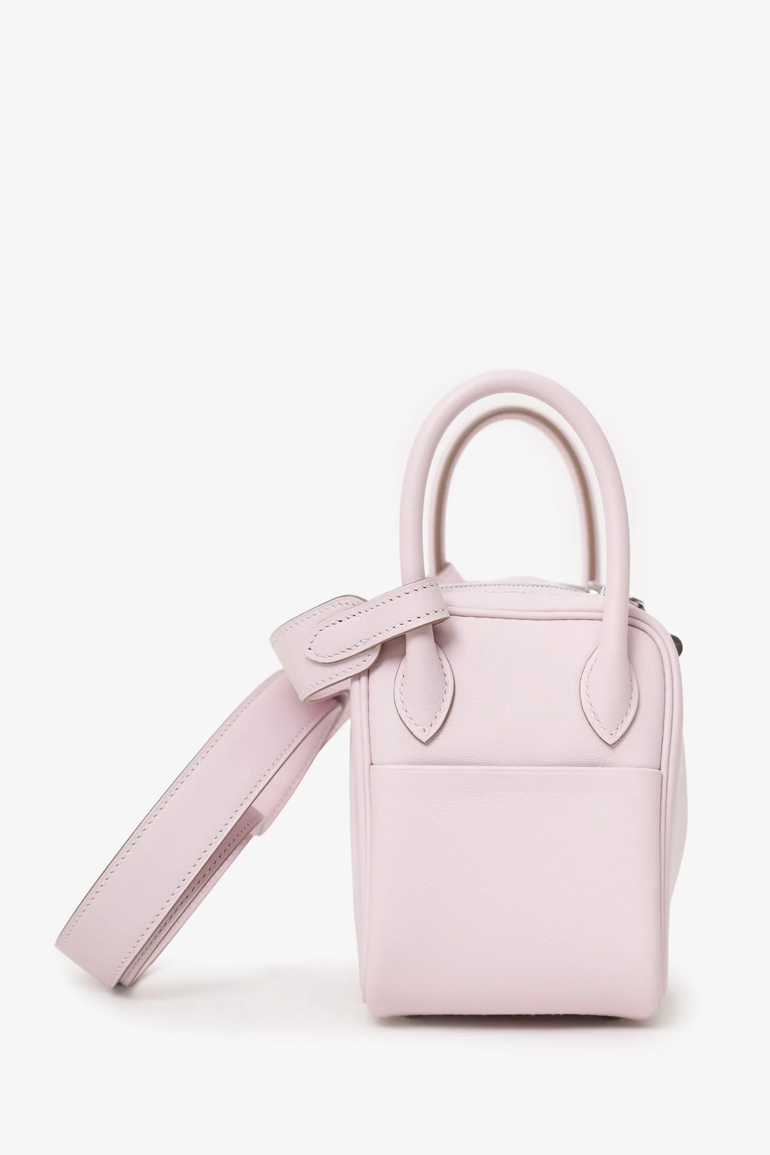 Hermès 2022 Mauve Pale/Gold Swift Verso Mini Lindy 20 - Image 3