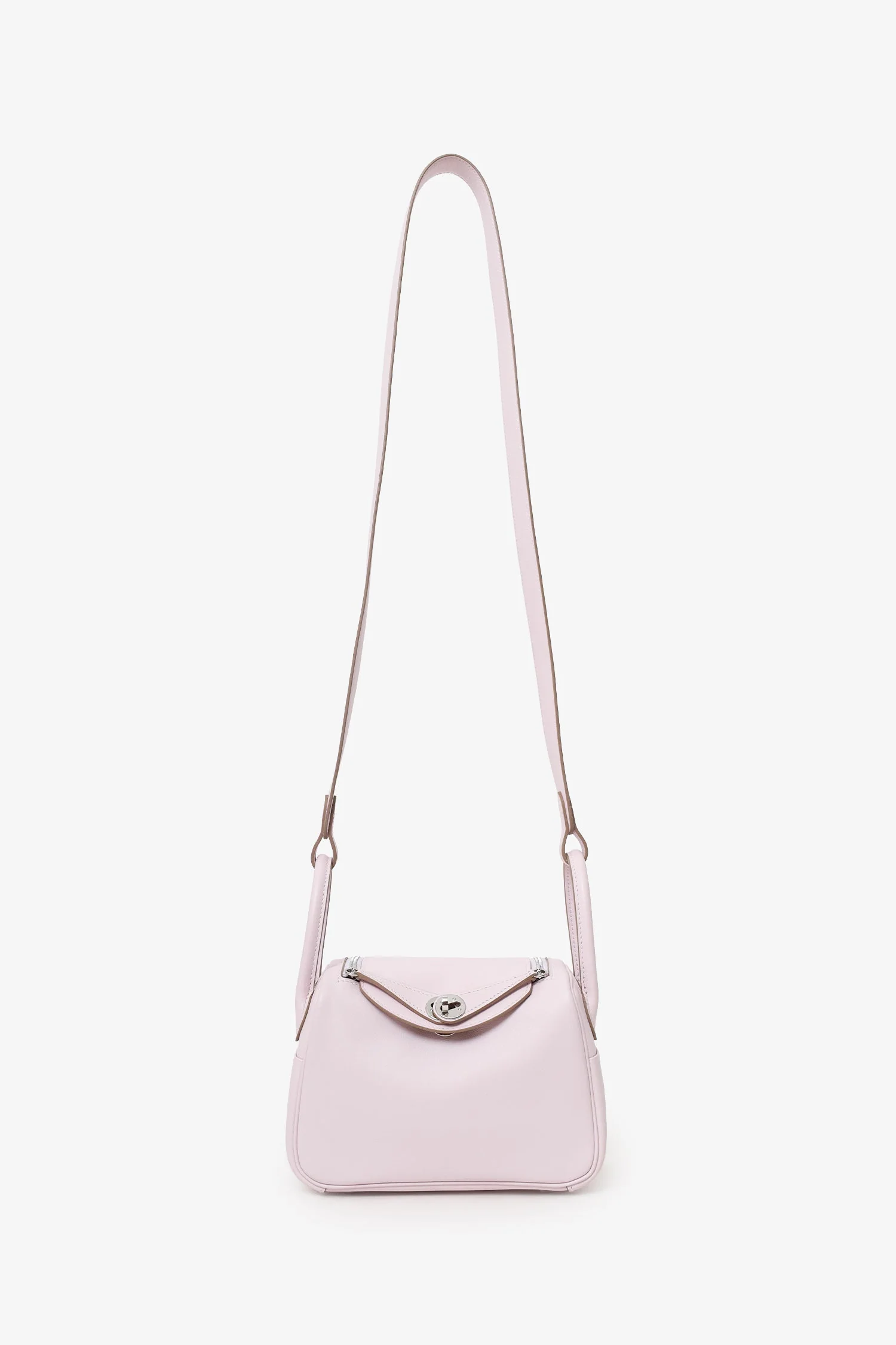 Hermès 2022 Mauve Pale/Gold Swift Verso Mini Lindy 20 - Image 6
