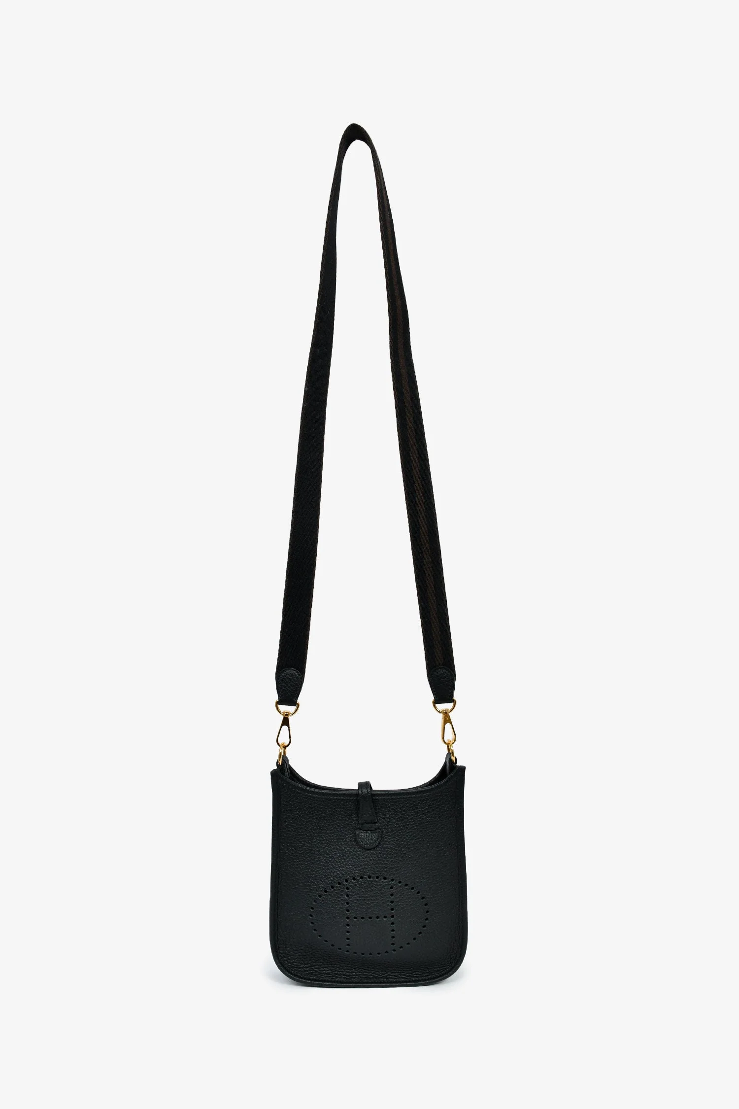 Hermès 2023 Black Clemence Leather Mini Evelyne TPM 16 Crossbody - Image 7