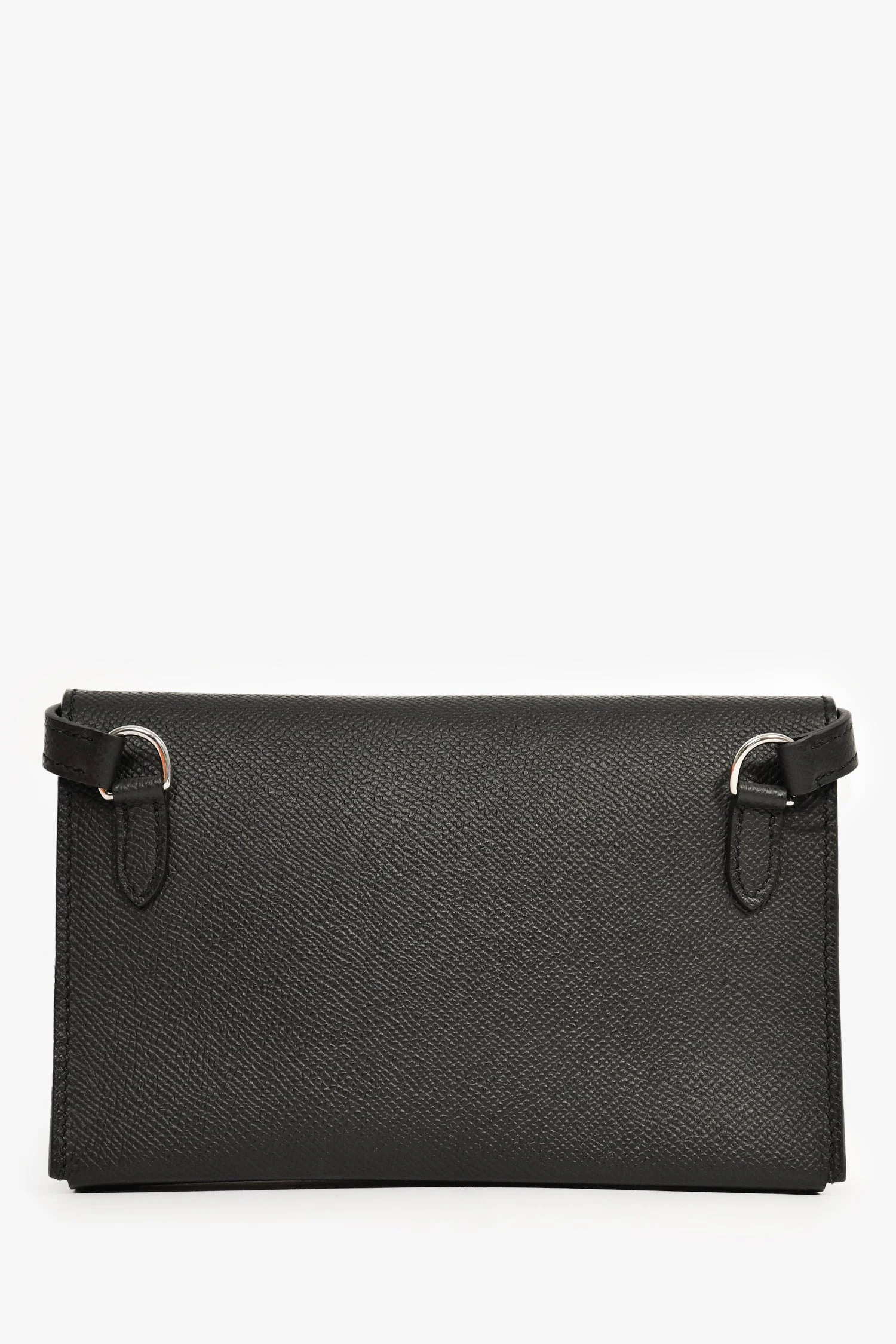 Hermes 2023 Black Epsom Leather 'Hermèsnap' Wallet - Image 2
