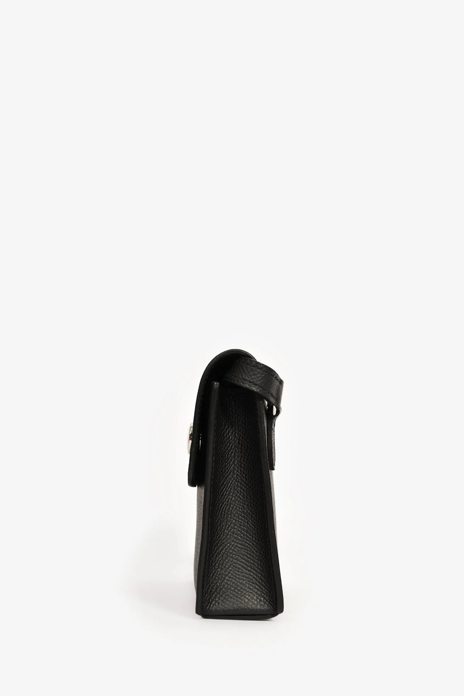 Hermes 2023 Black Epsom Leather 'Hermèsnap' Wallet - Image 4