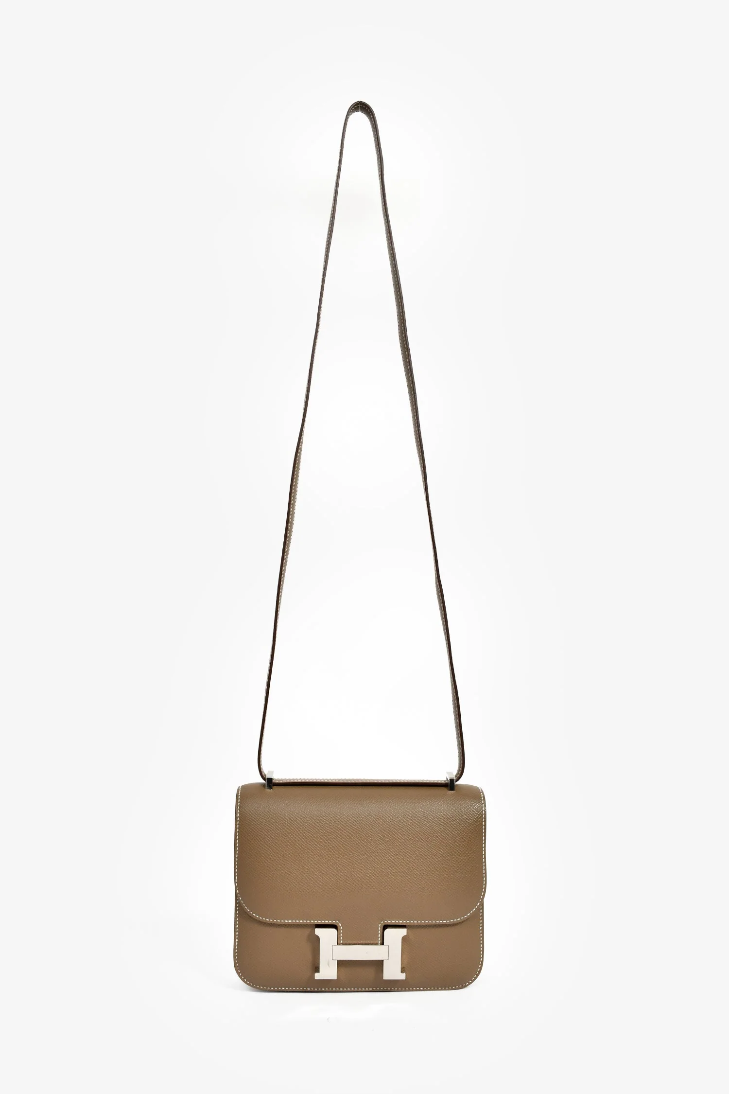 Hermès 2023 Etoupe Epsom Leather Mini Constance 18 - Image 6