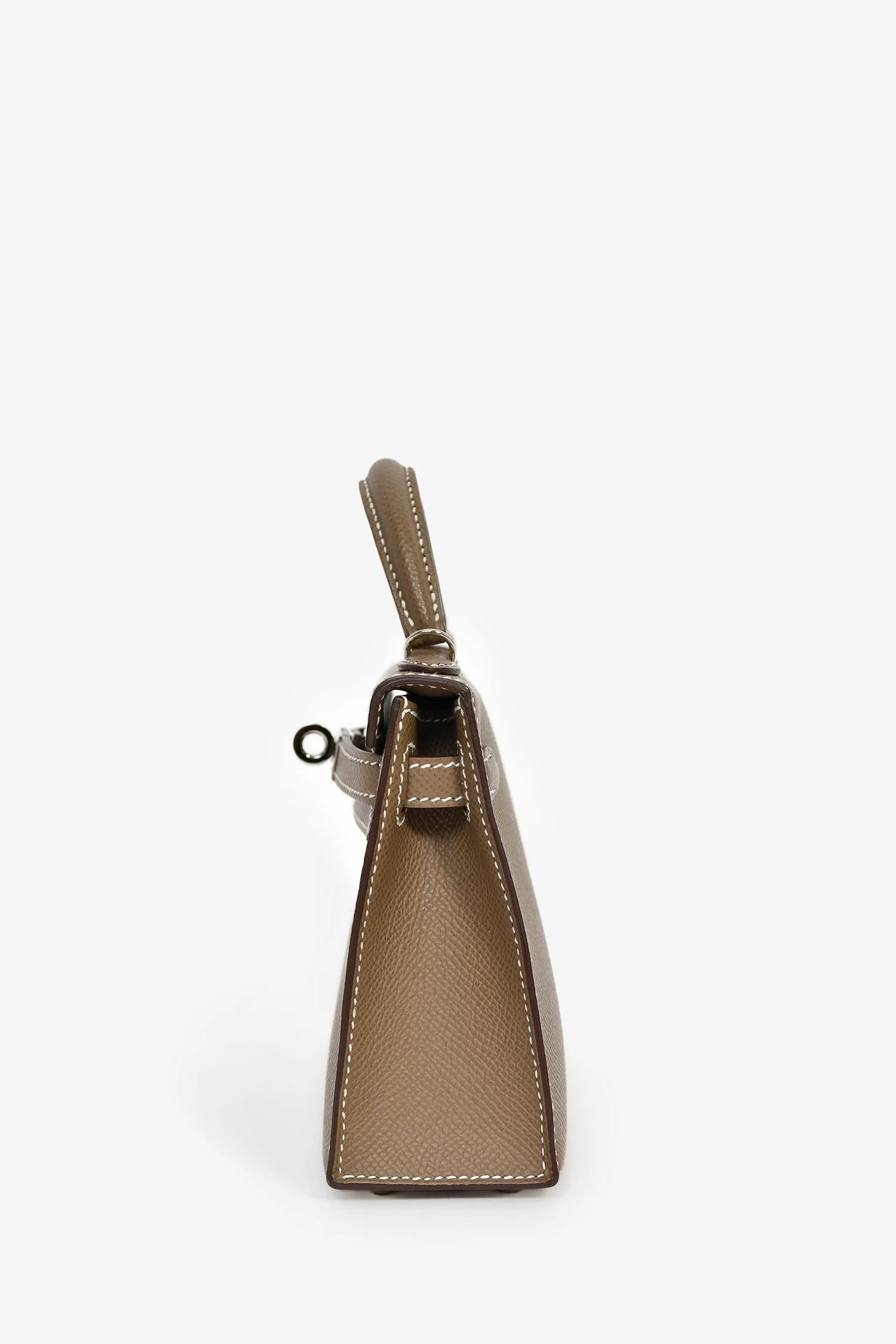 Hermès 2023 Etoupe Epsom Leather Sellier Mini Kelly - Image 4