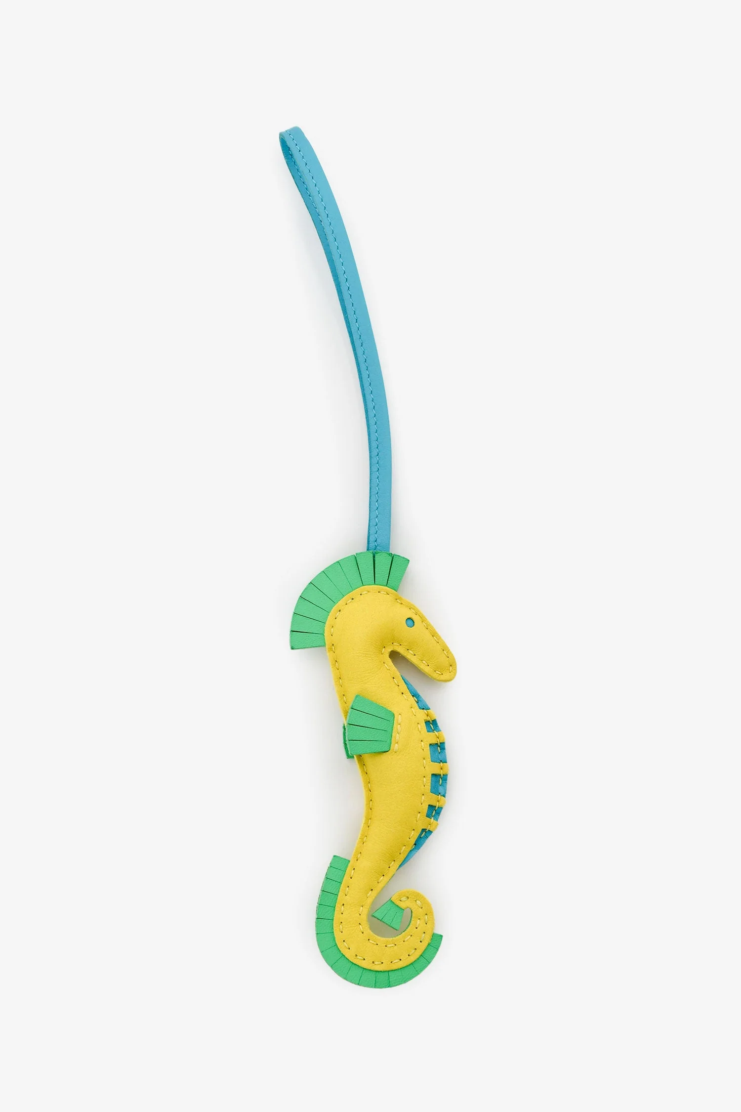 Hermes 2023 Multicolour Lambskin Leather Milo Seahorse Charm - Image 2