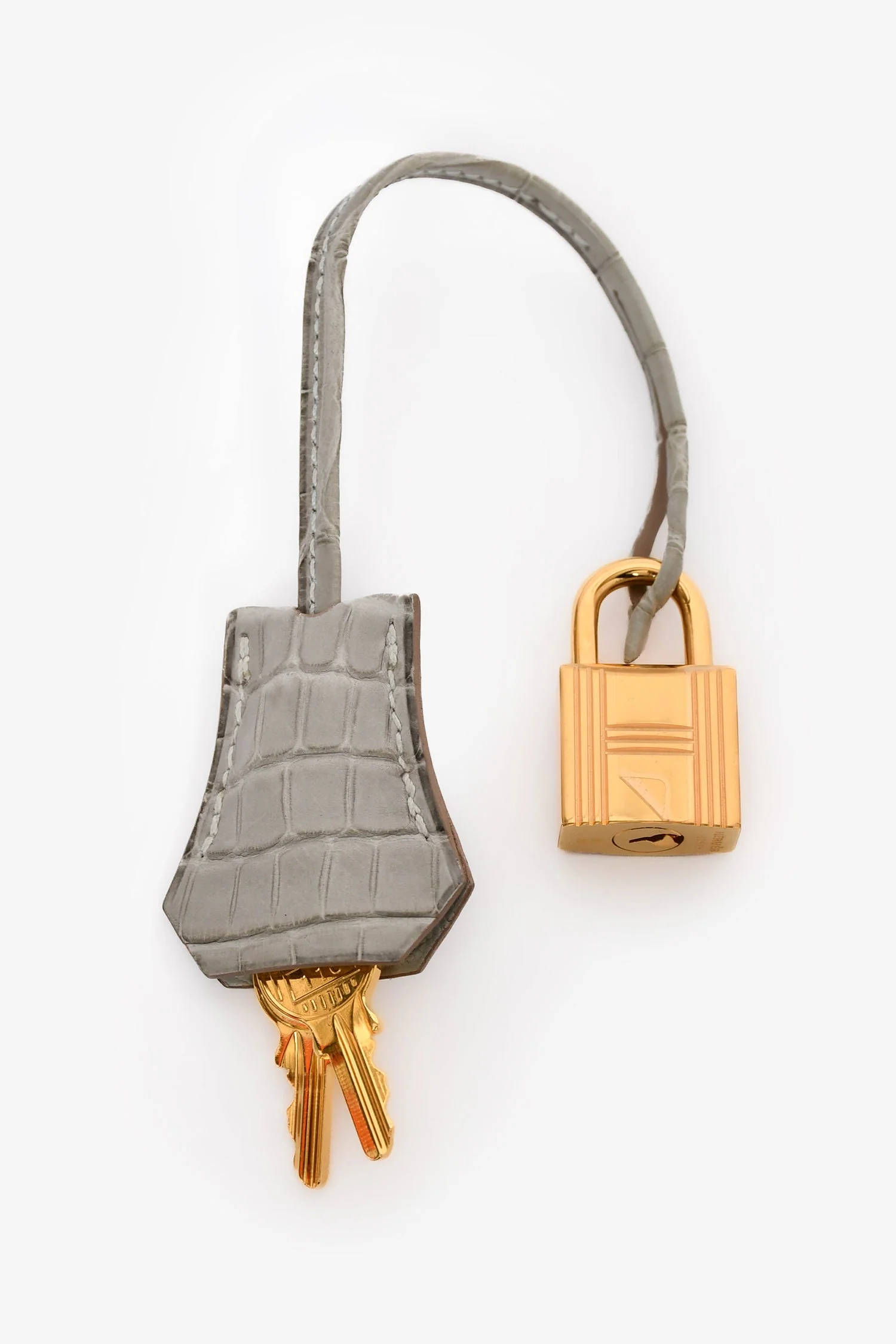 Hermès 2023 Pearl Grey Clemence/Alligator Birkin 25 - Image 8