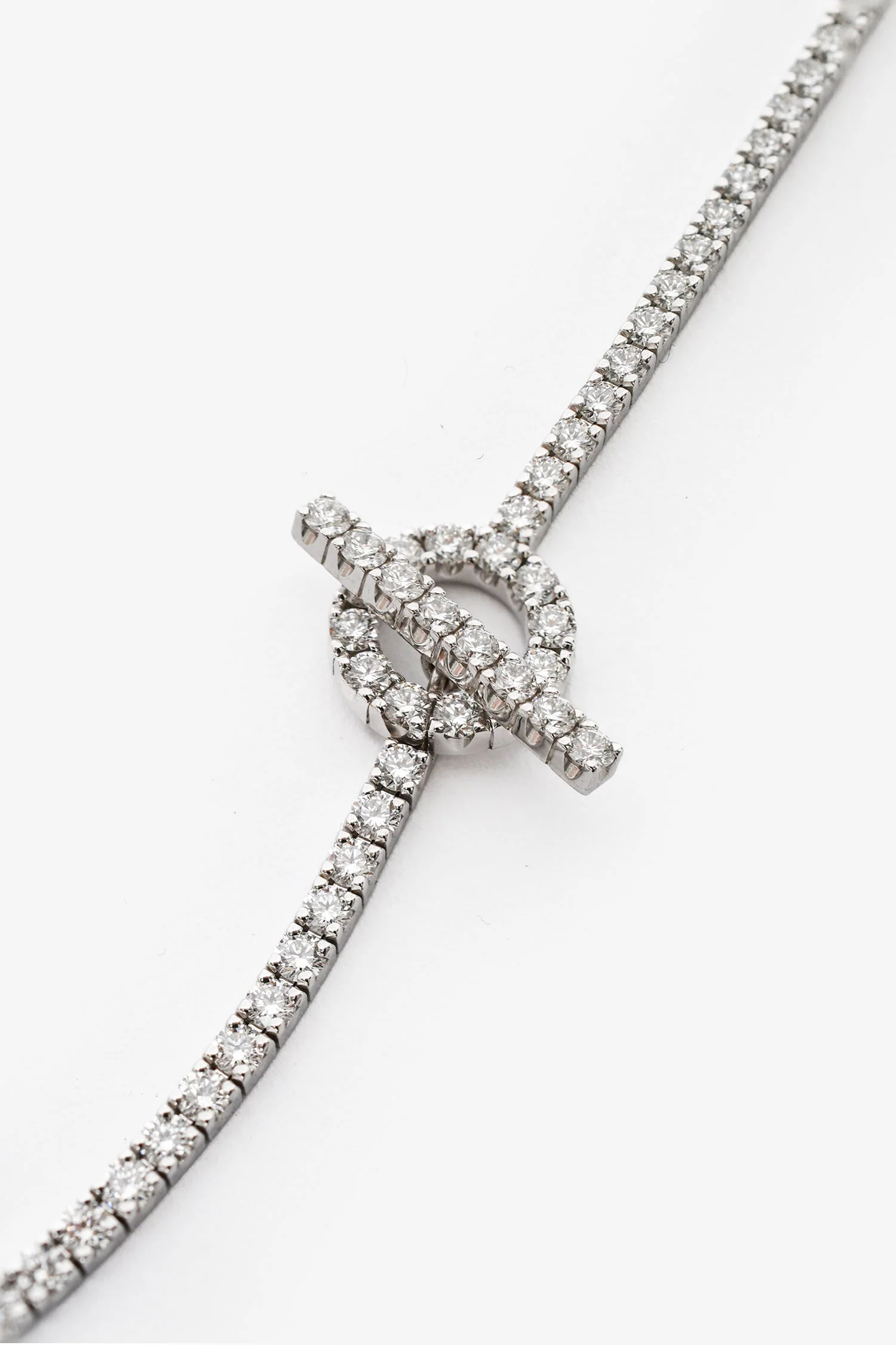 Hermès 2024 18K White Gold 6.02cwt '193' Diamond Finesse Lariat Necklace - Image 3