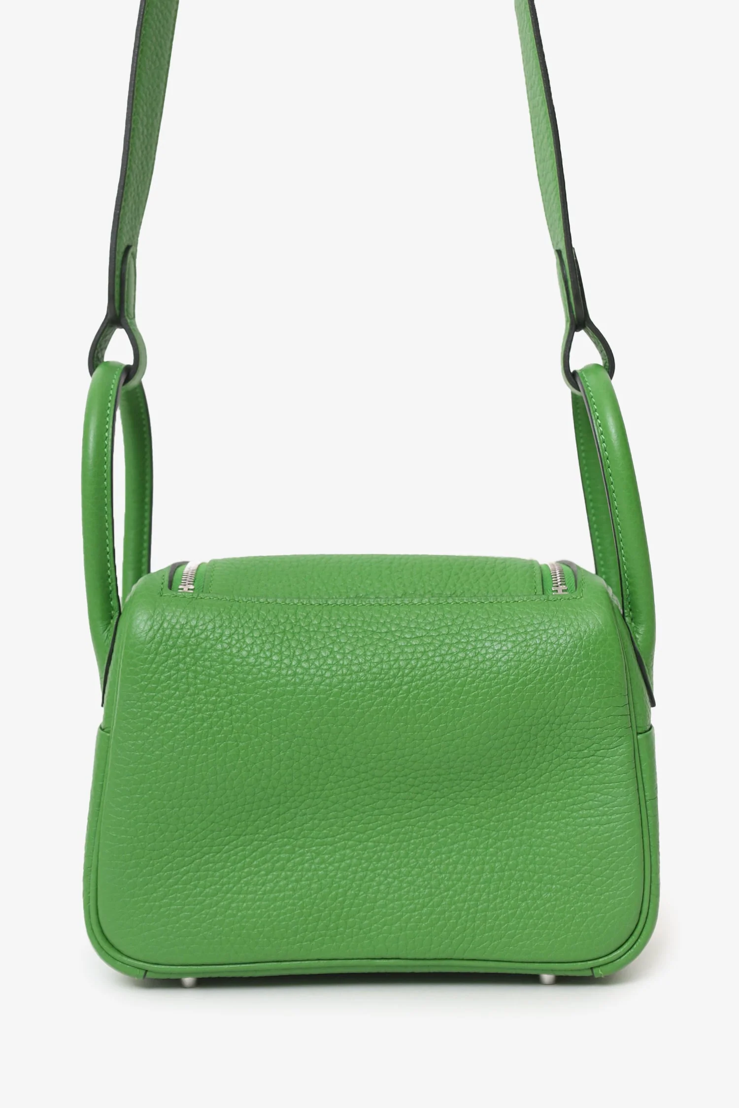 Hermès 2024 A9 Vert Yucca Clemence Mini Lindy 20 - Image 3
