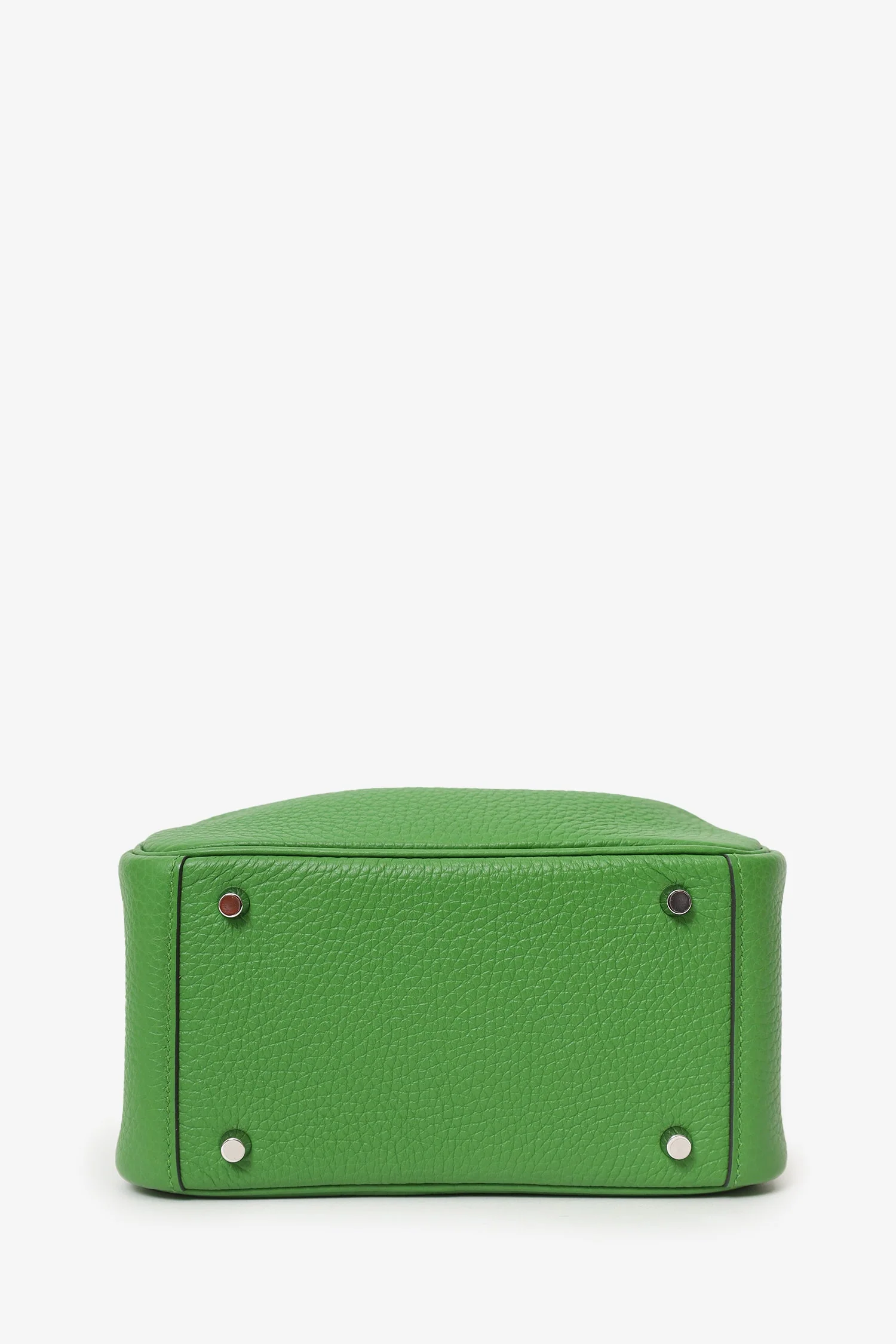 Hermès 2024 A9 Vert Yucca Clemence Mini Lindy 20 - Image 6