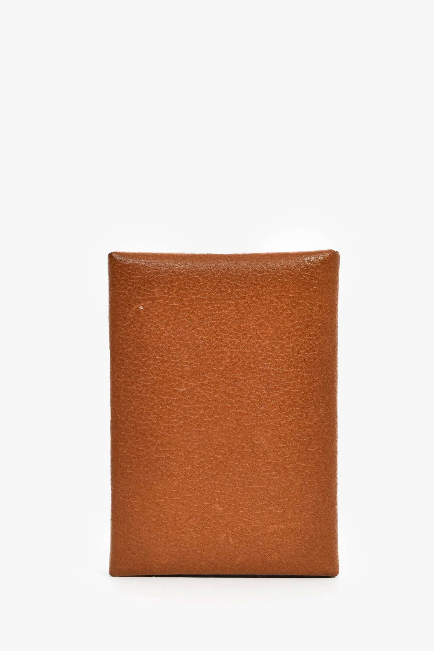 Hermès 2024 Brown Leather Calvi Duo Compact Card Holder - Image 2
