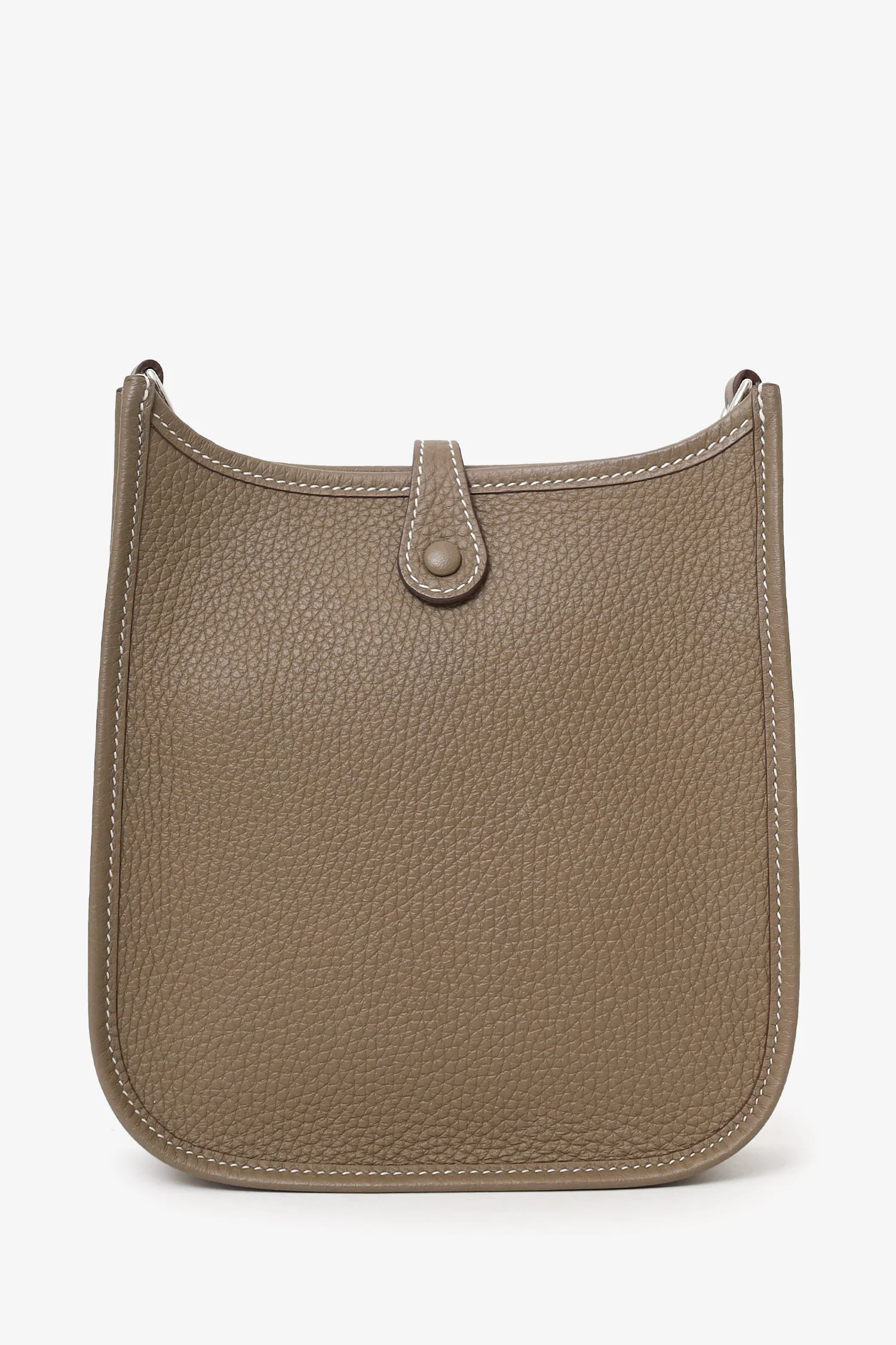Hermès 2024 Etoupe Clemence Leather Mini Evelyne TPM 16 Crossbody - Image 2