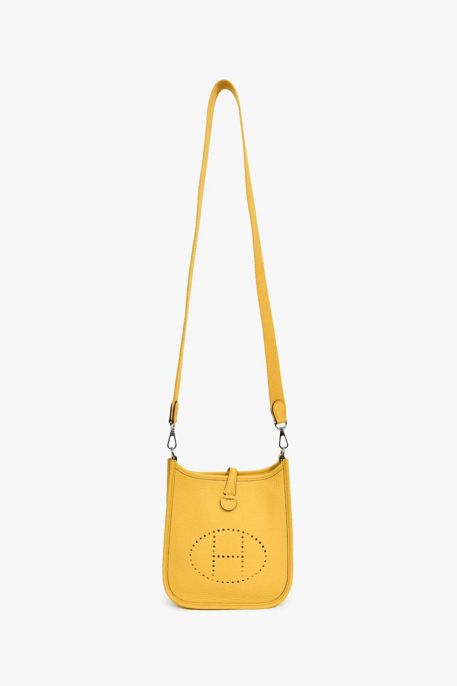 Hermès 2024 Yellow Clemence Leather TPM Evelyne Crossbody - Image 7