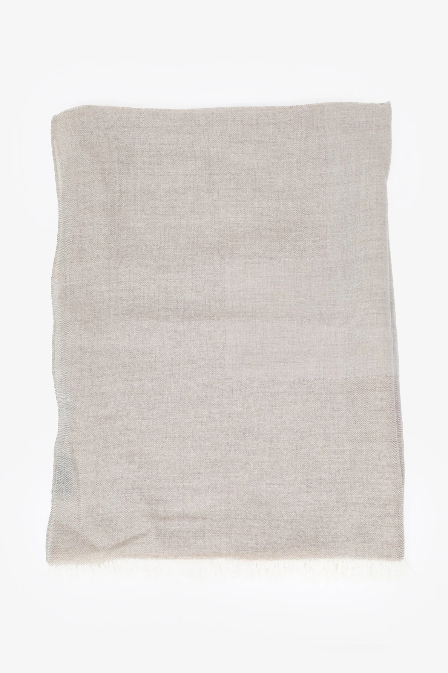 Hermes Beige Cashmere/Wool Shawl - Image 3