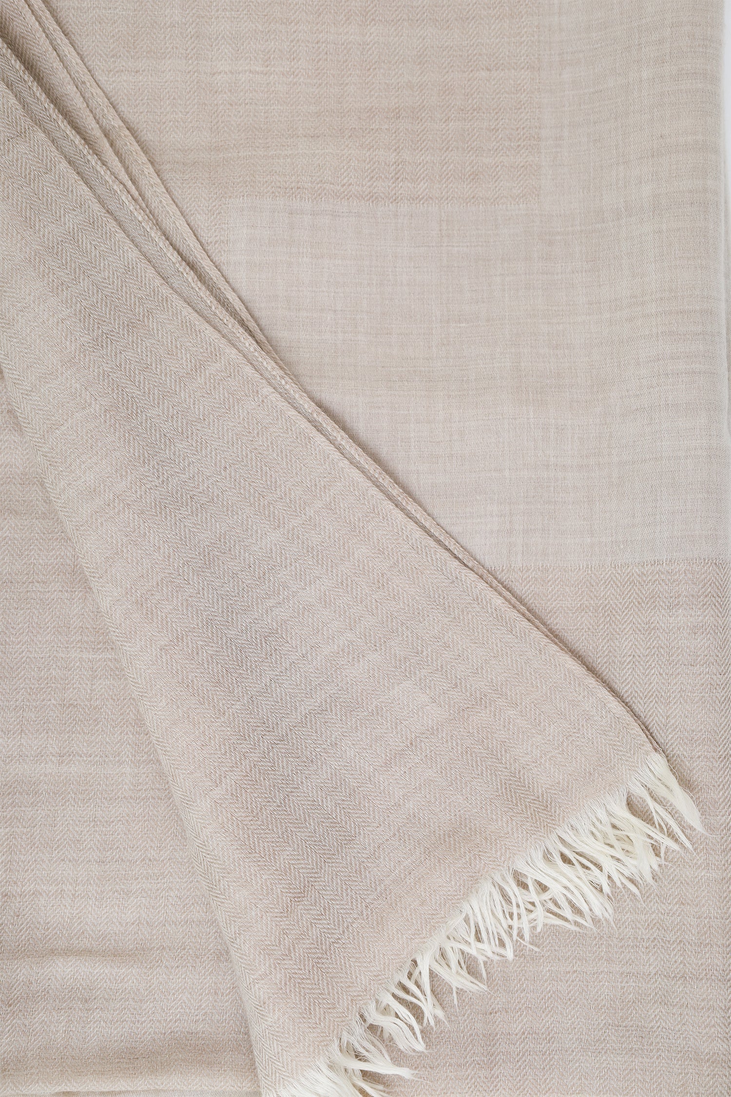 Hermes Beige Cashmere/Wool Shawl - Image 4