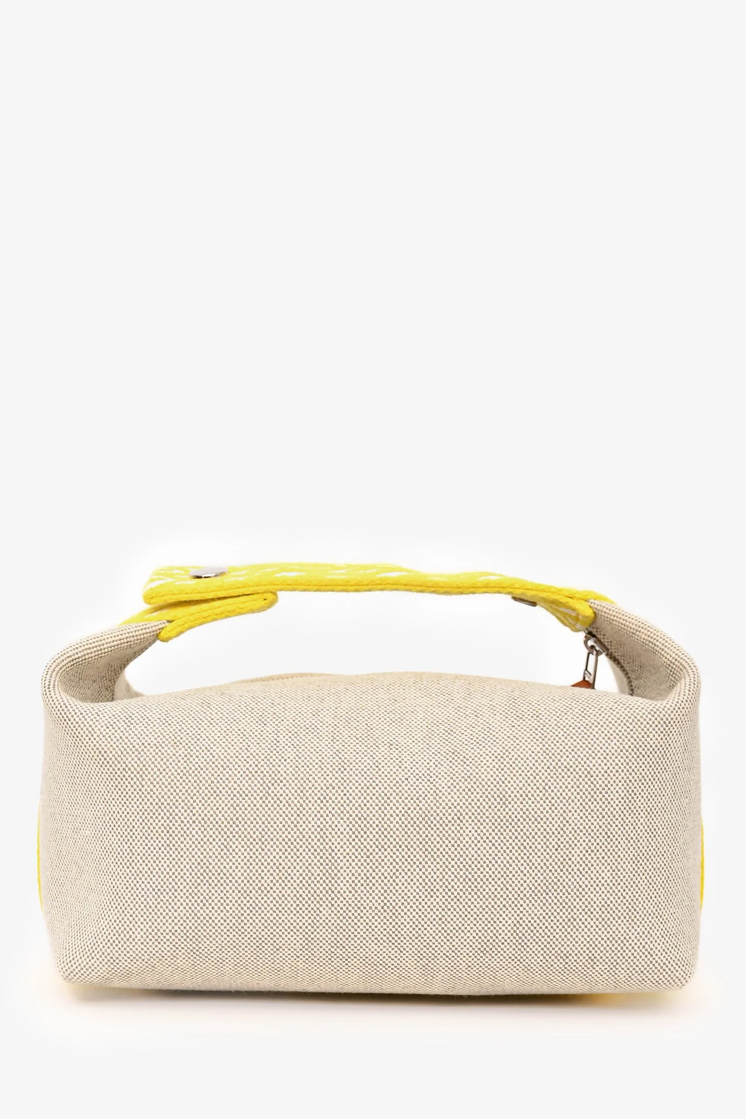 Hermès Beige/Yellow Canvas Bride-A-Brac Small Case - Image 2