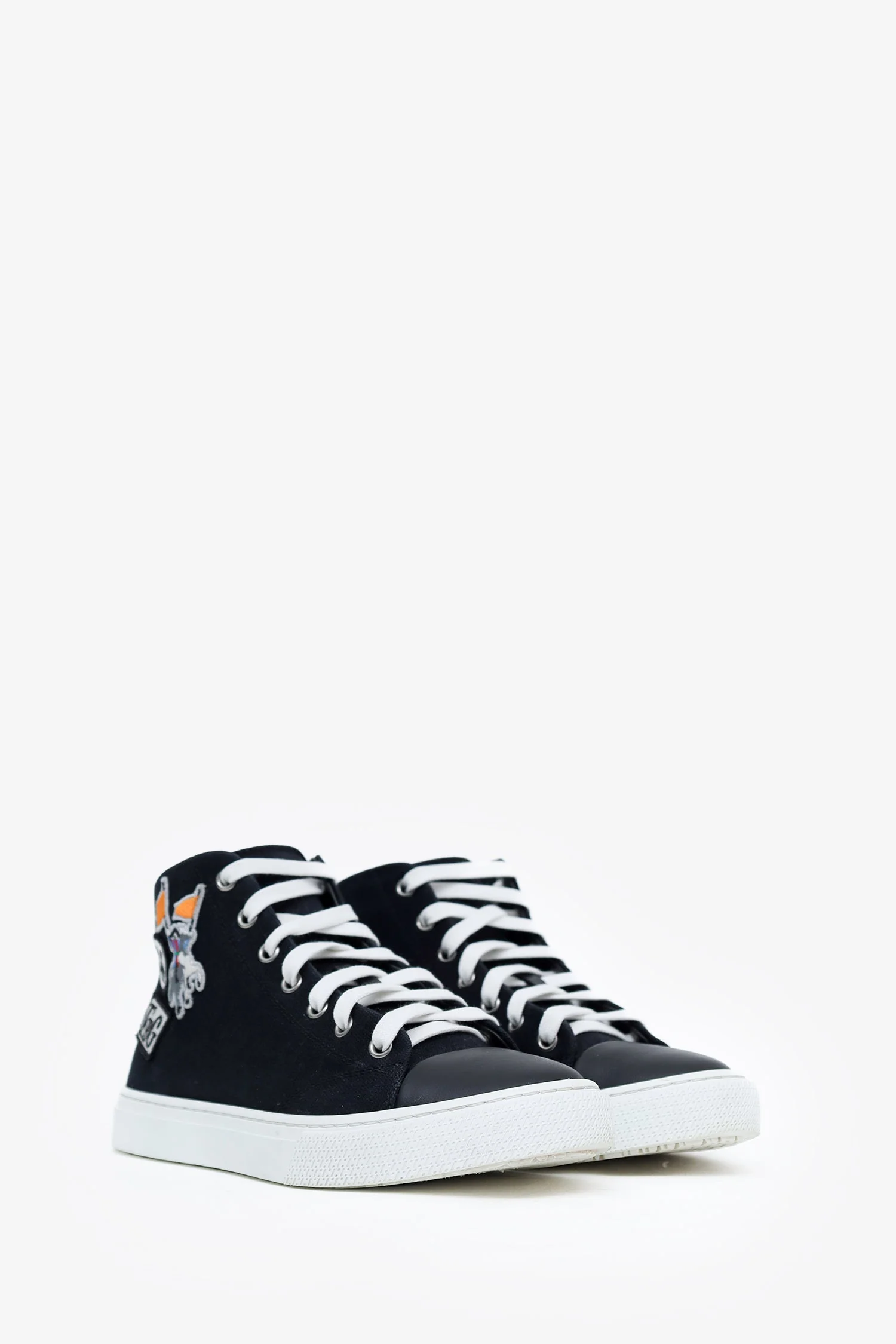 Hermès Black Canvas Illico Toile de Cotón Sneakers Size 37 - Image 2