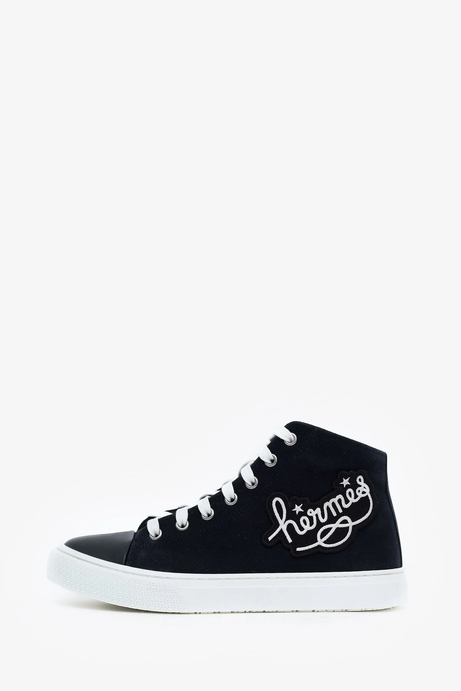 Hermès Black Canvas Illico Toile de Cotón Sneakers Size 37 - Image 5