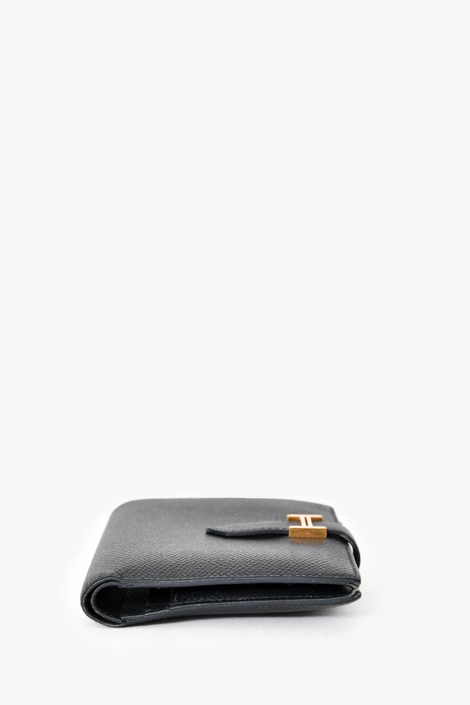 Hermès Black Epsom Leather 'H' Bearn Compact Wallet - Image 2