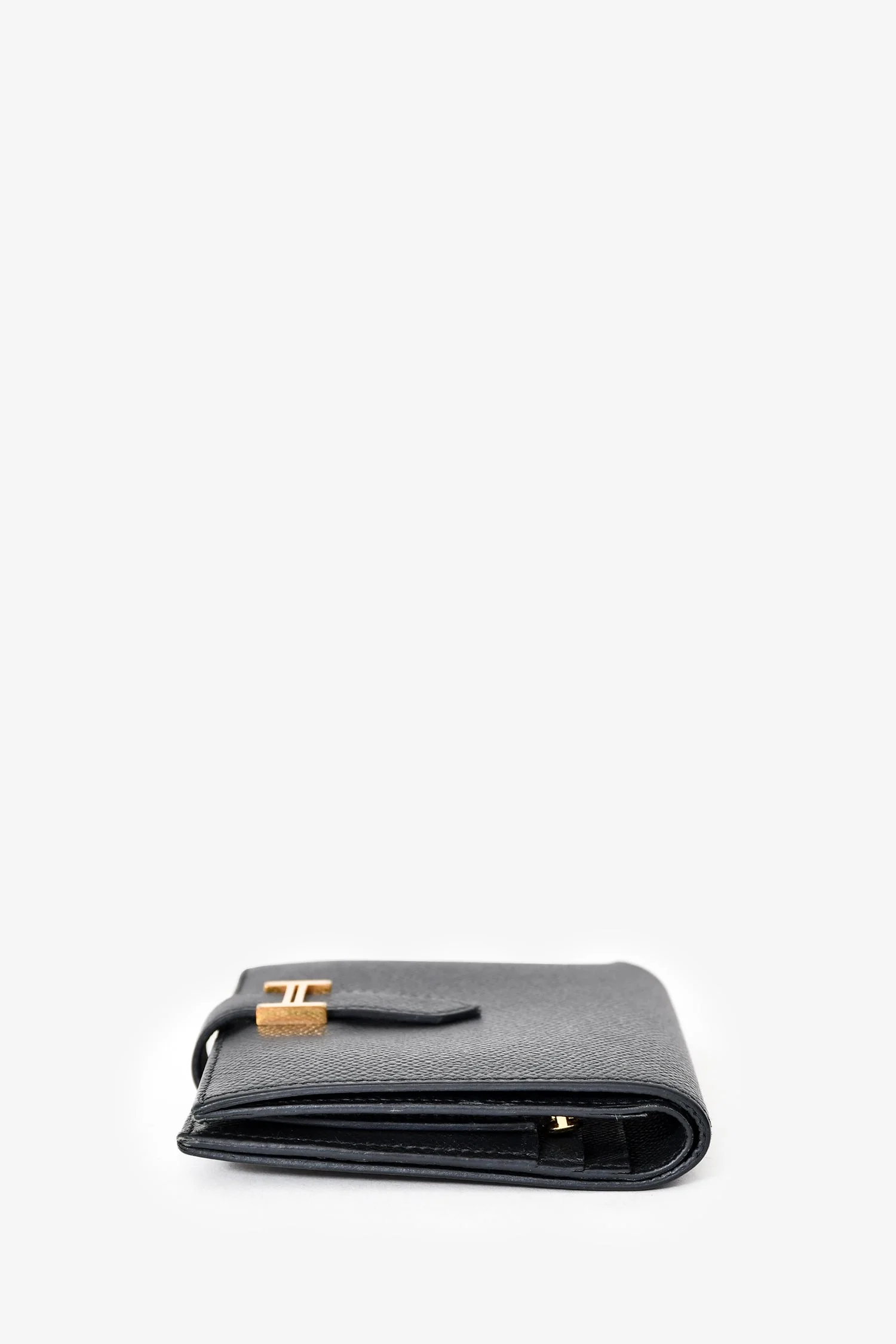 Hermès Black Epsom Leather 'H' Bearn Compact Wallet - Image 4